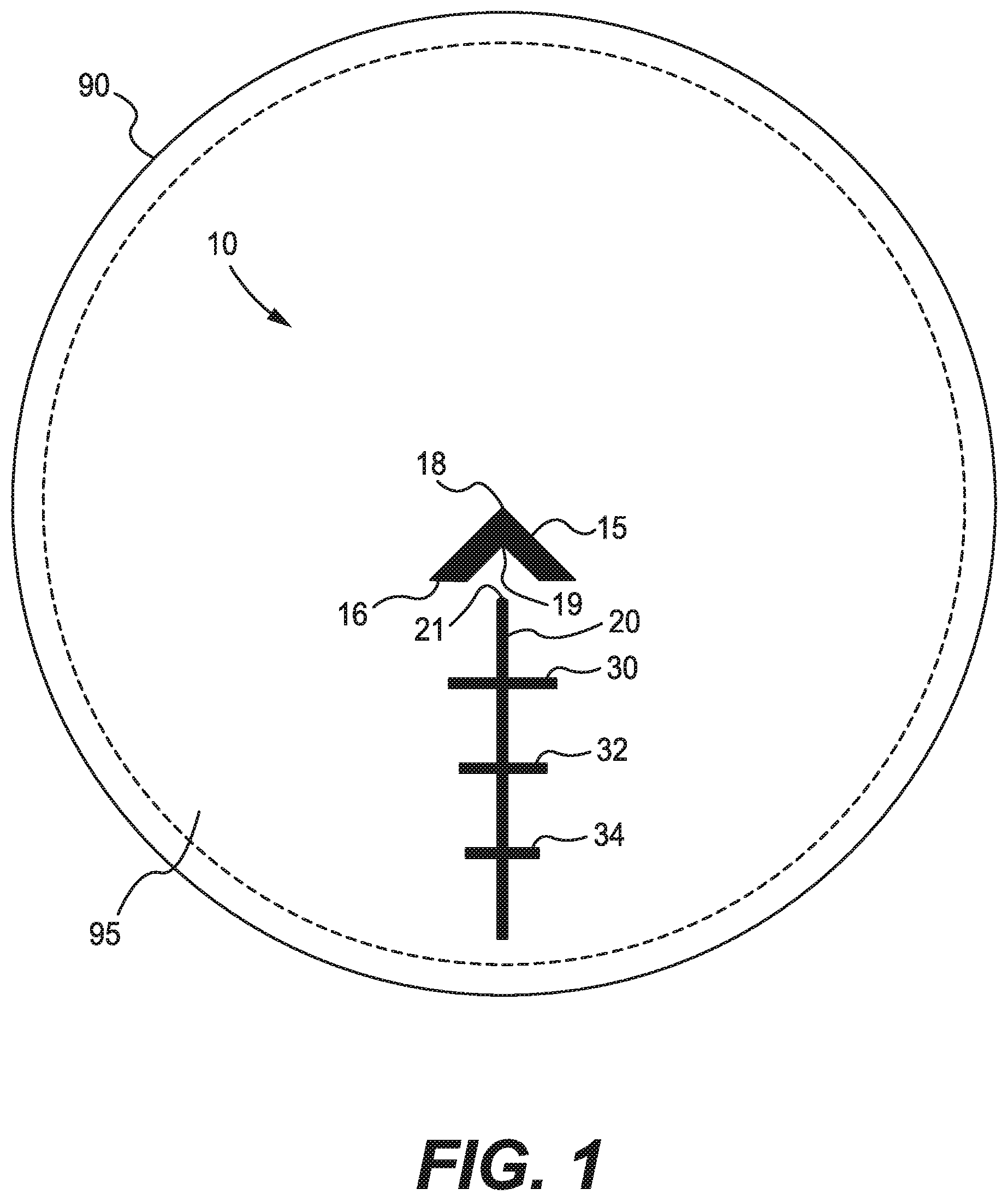 Patent US11815334 — Firearm optical sight reticle — Figure 1