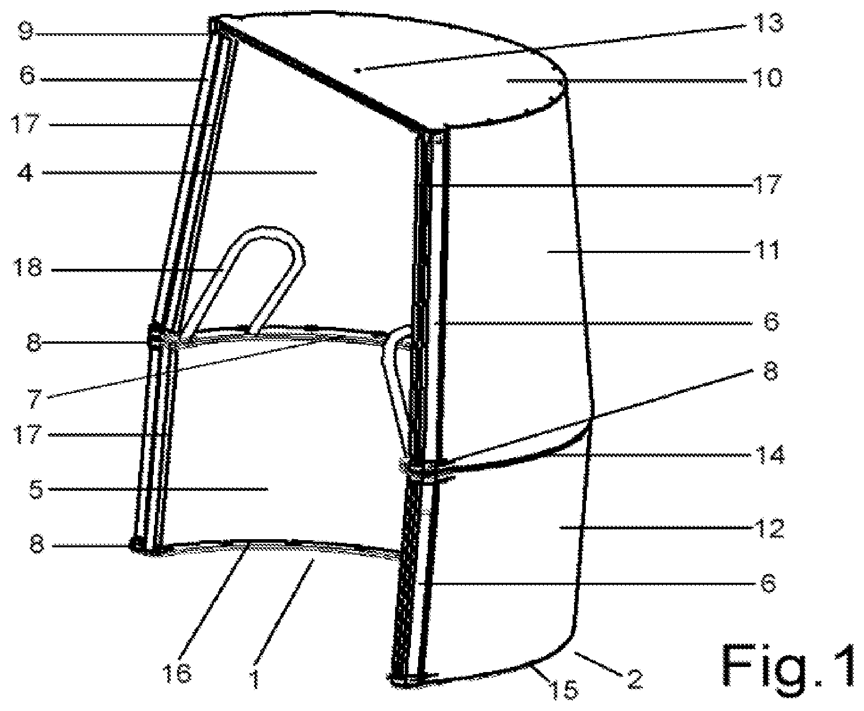 Patent US11815339 — Protective shield — Figure 1