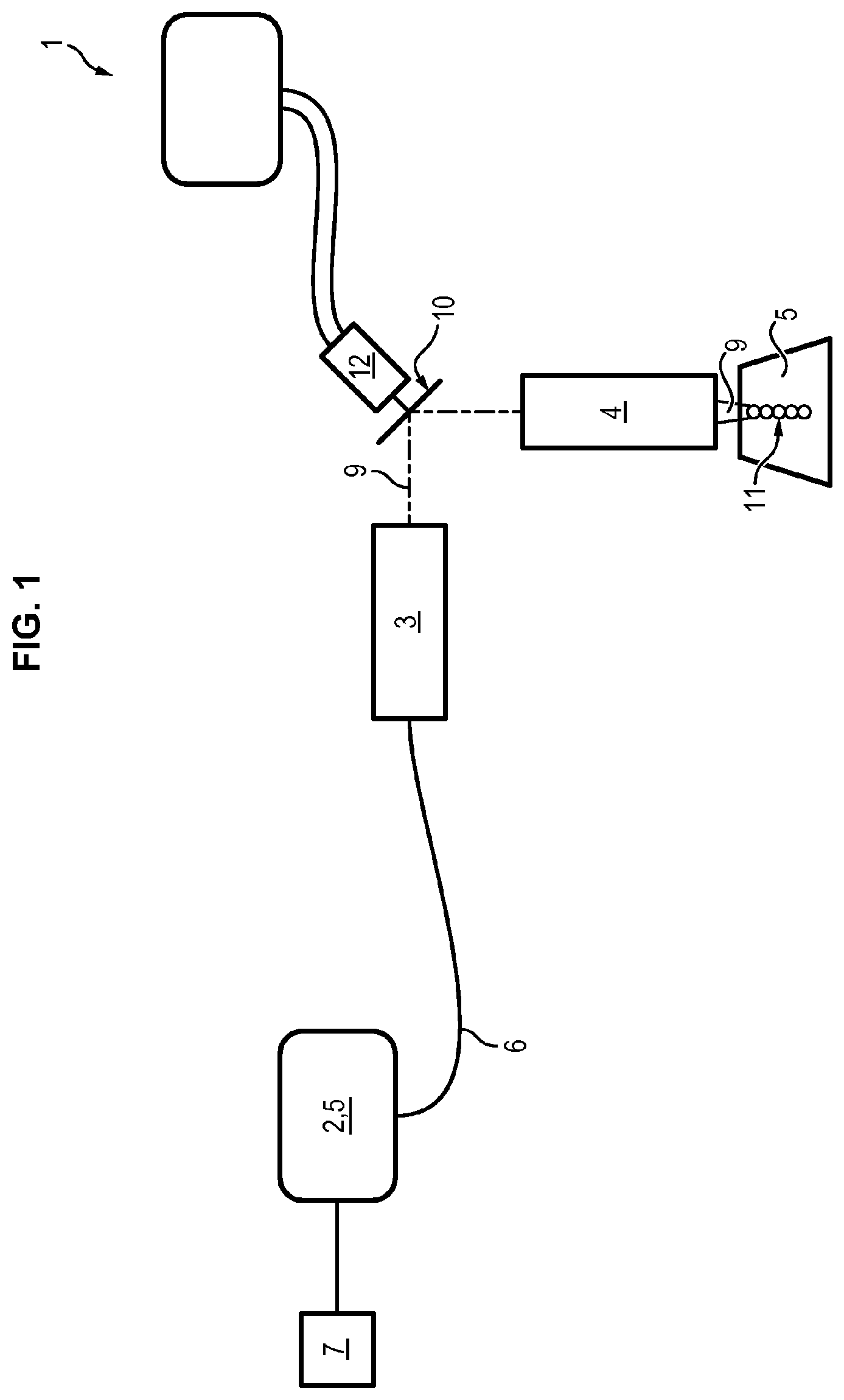Patent US11815346 Figure 1 – Device for the chromatic confocal measurement of a local height and/or orientation of a surface of a sample and corresponding methods for measuring a height or a roughness of a sample