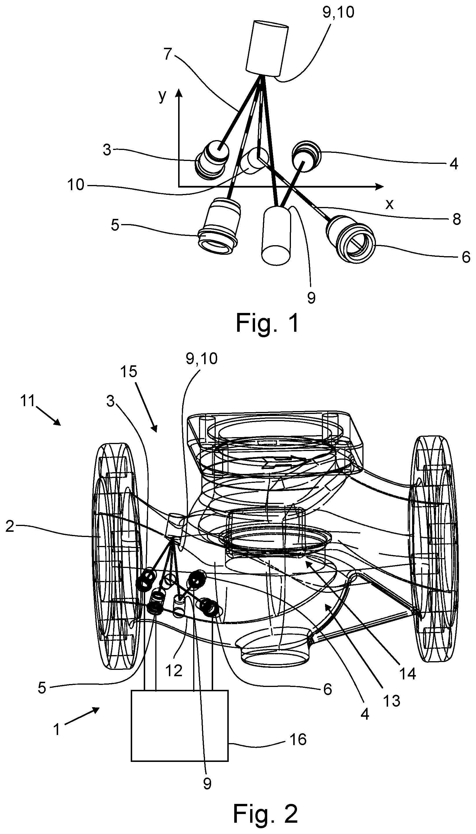 Patent US11815381 — Ultrasonic flowmeter, use of an ultrasonic flowmeter in a shut-off device and shut-off device — Figure 1