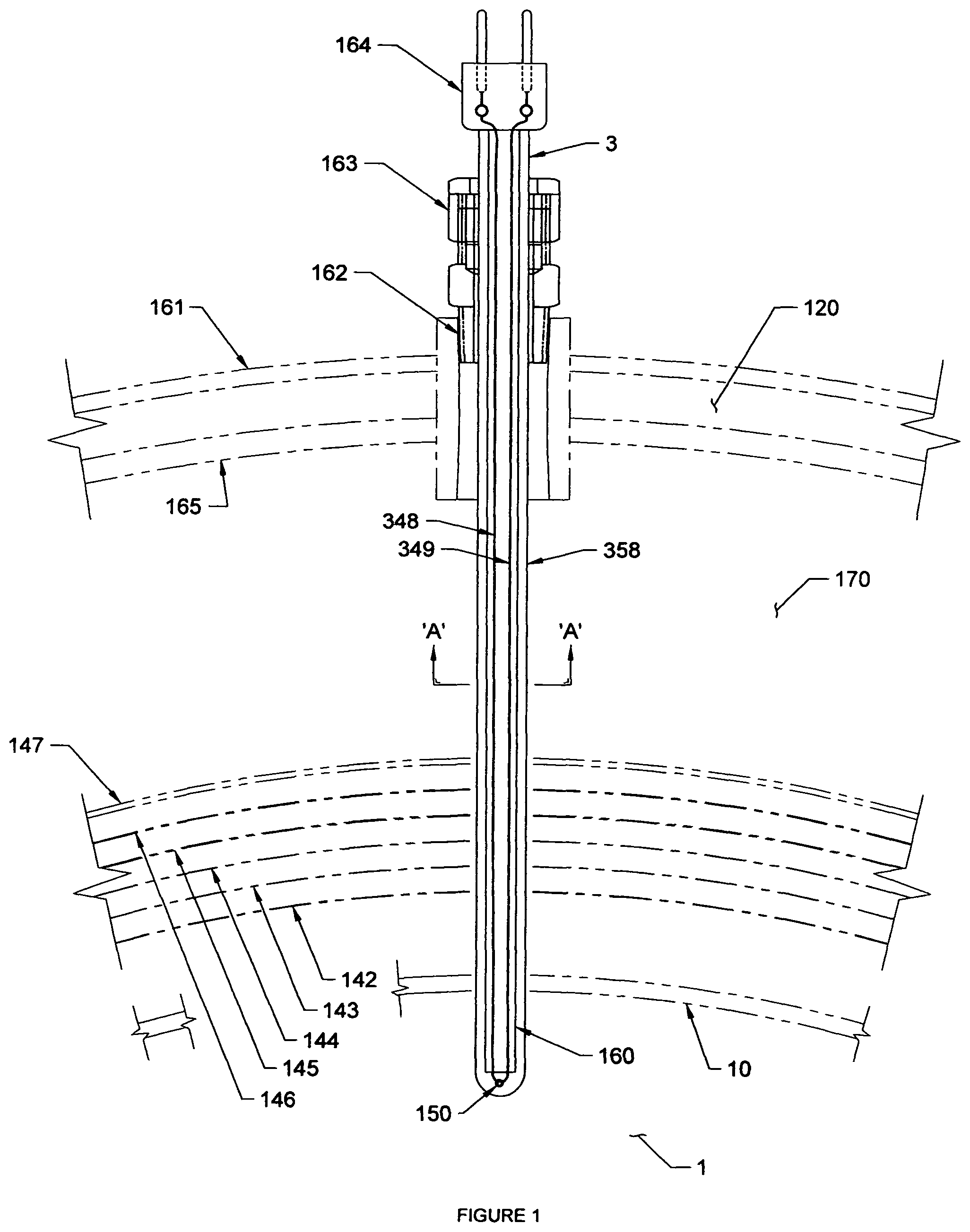 Patent US11815403 — Specialty control thermocouple for vacuum heat treat furnaces — Figure 1