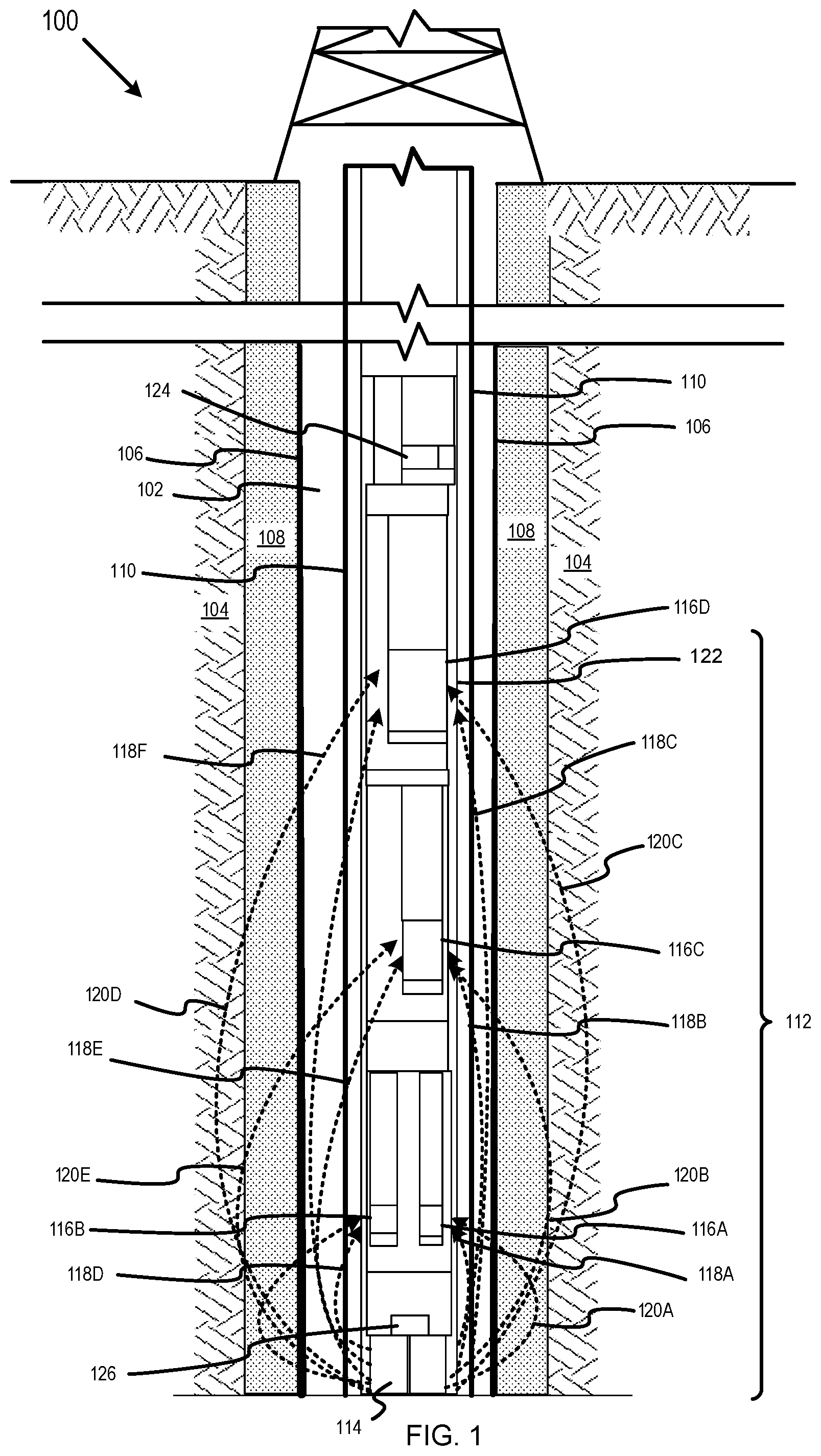 Patent US11815478 — Through-tubing, cased-hole sealed material density evaluation using gamma ray measurements — Figure 1