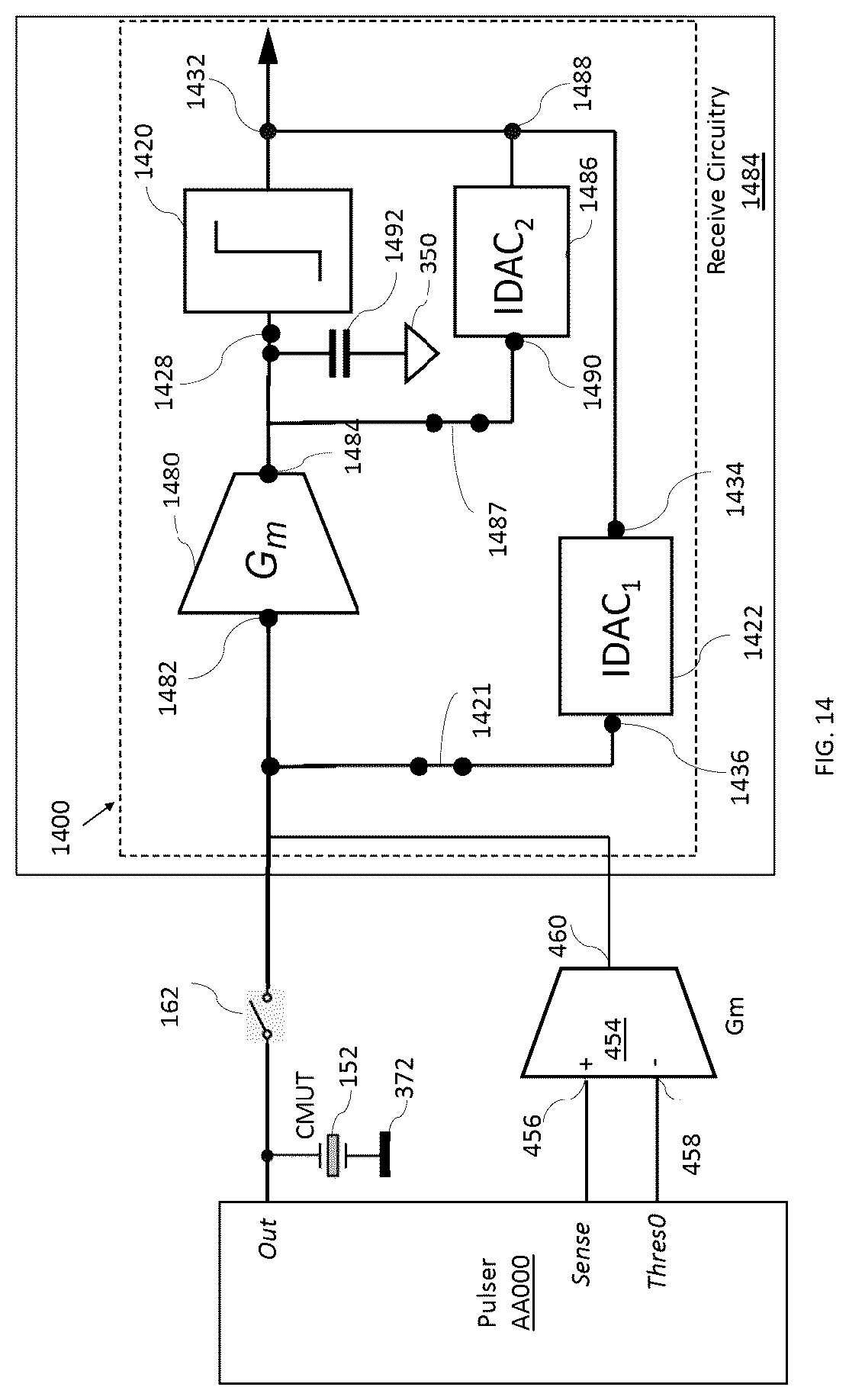 Patent US11815492 Figure 13 – Methods and circuitry for built-in self-testing of circuitry and/or transducers in ultrasound devices
