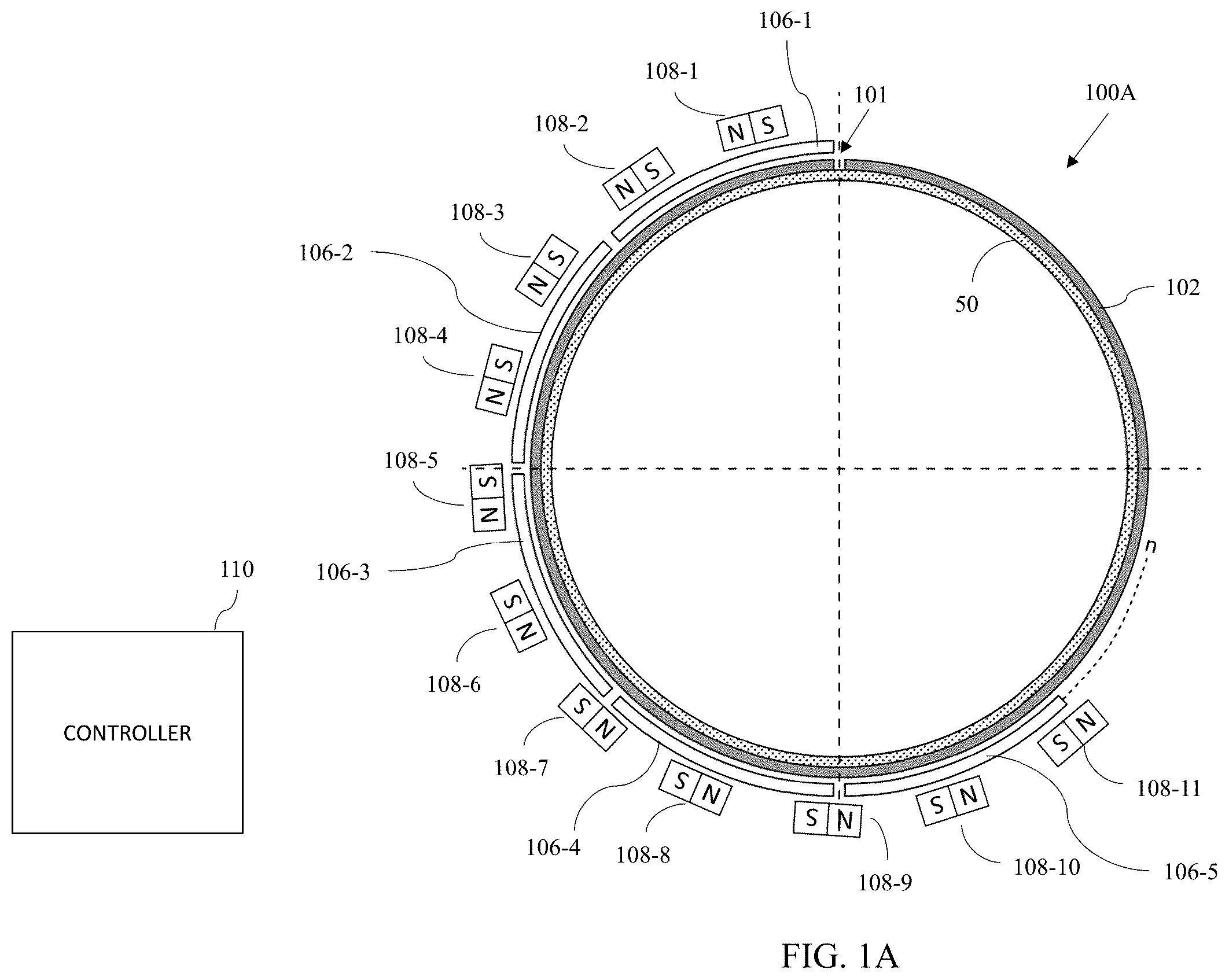 Patent US11815494 — Flexible magnetostrictive guided wave pipe inspection system with integrated magnets — Figure 1