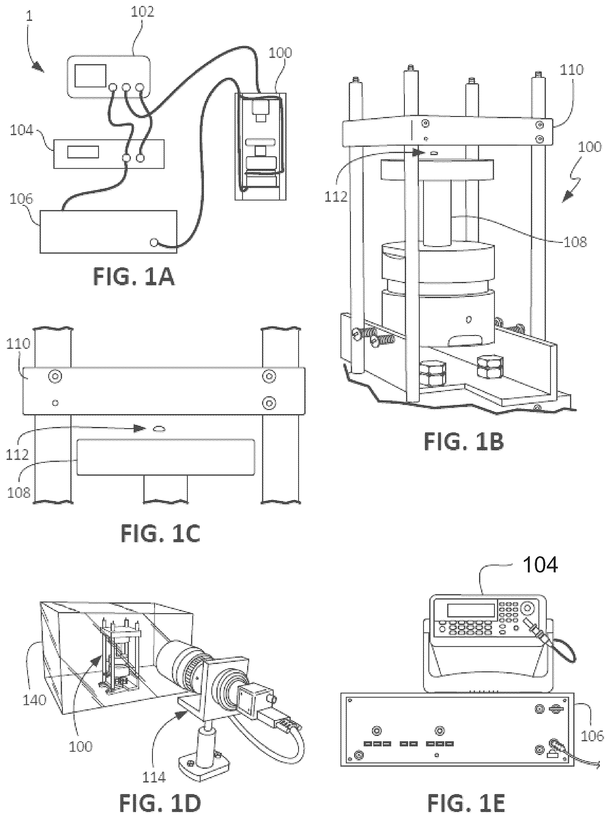 Patent US11815506 — Apparatus, systems and methods for integrative photo-optical/mechanical test for noncontact measurement of polymerization — Figure 1