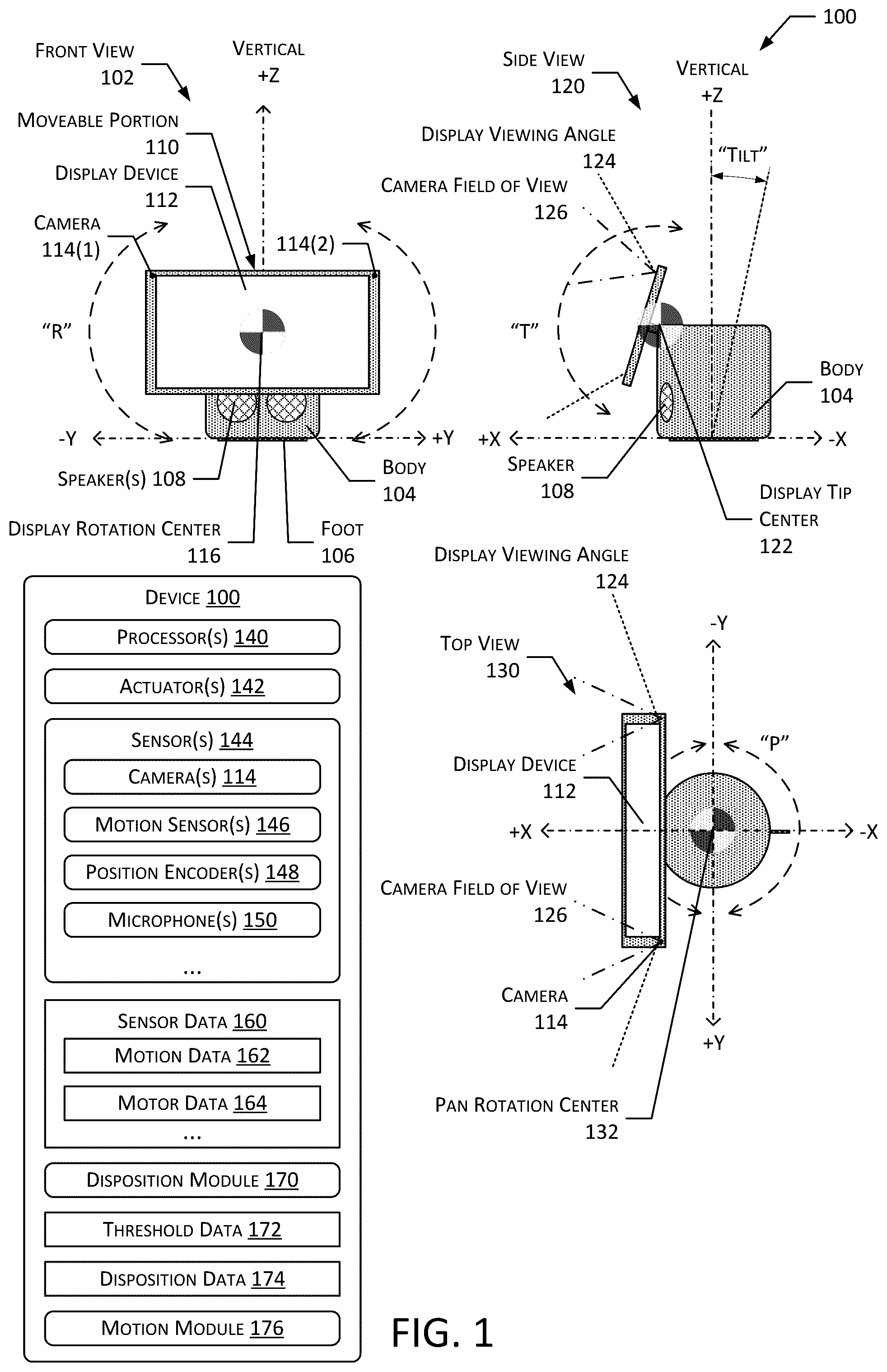 Patent US11815525 — System to determine device disposition — Figure 1