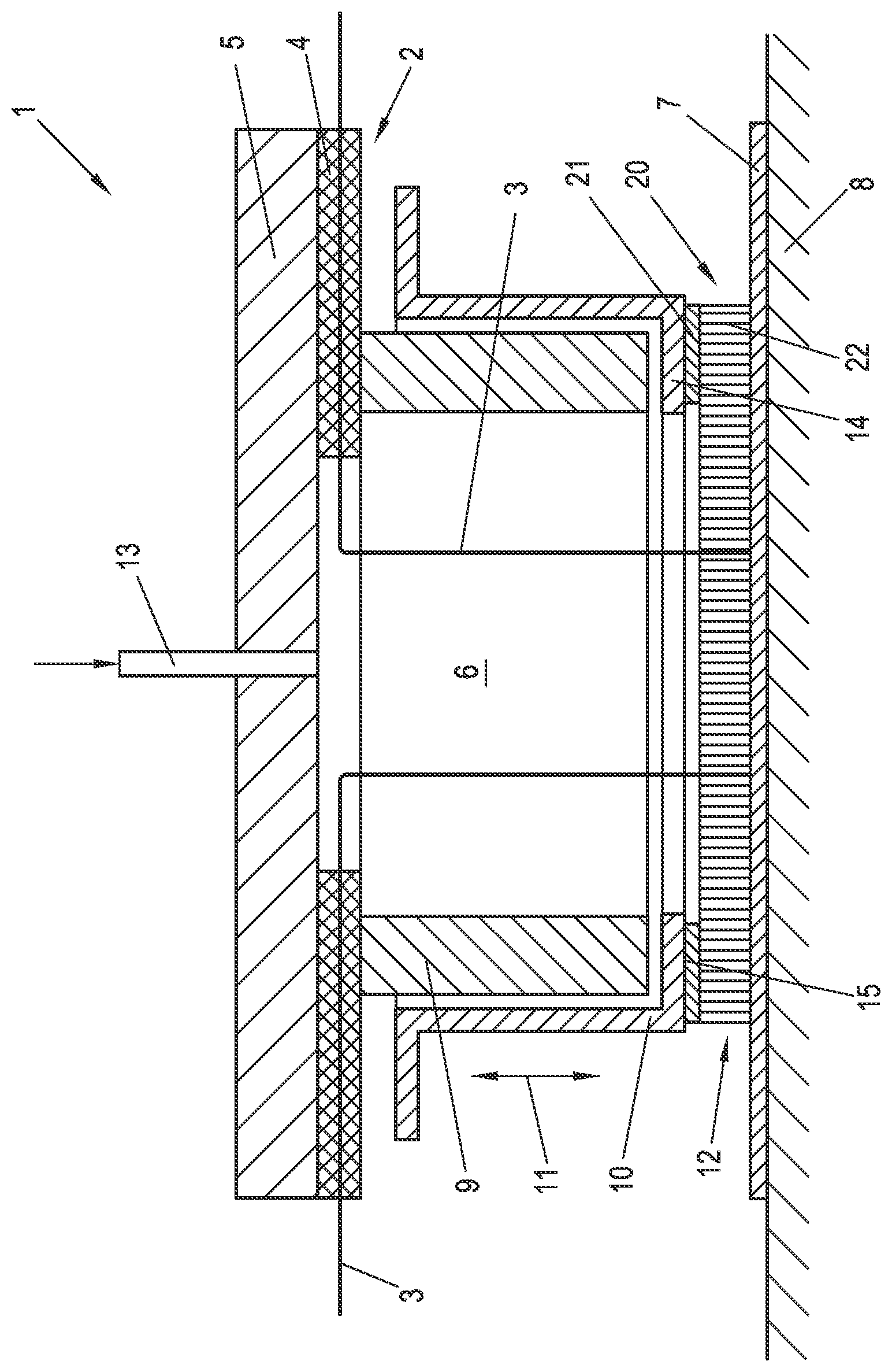 Patent US11815542 — Device for testing components under elevated gas pressure — Figure 1