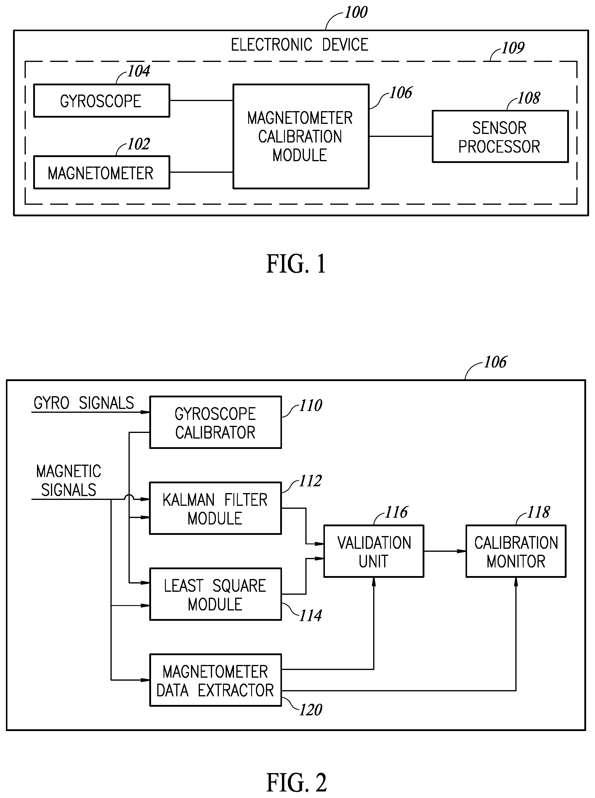 Patent US11815568 Figure 1 – System and method for fast magnetometer calibration using gyroscope