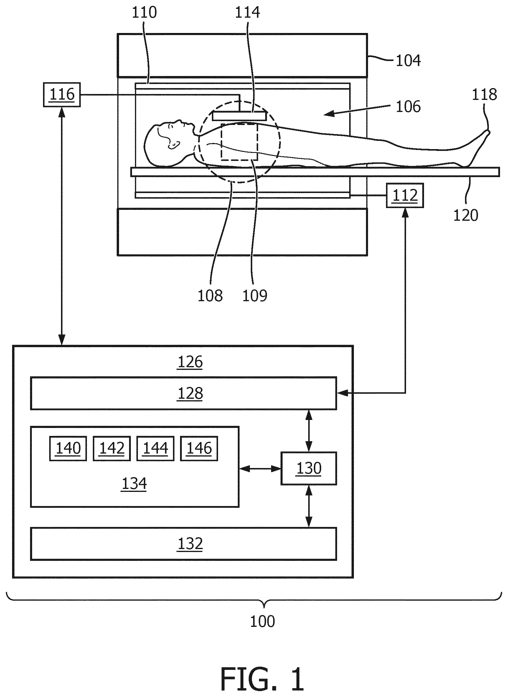 Patent US11815580 Figure 1 – MRI with matching states of vibration