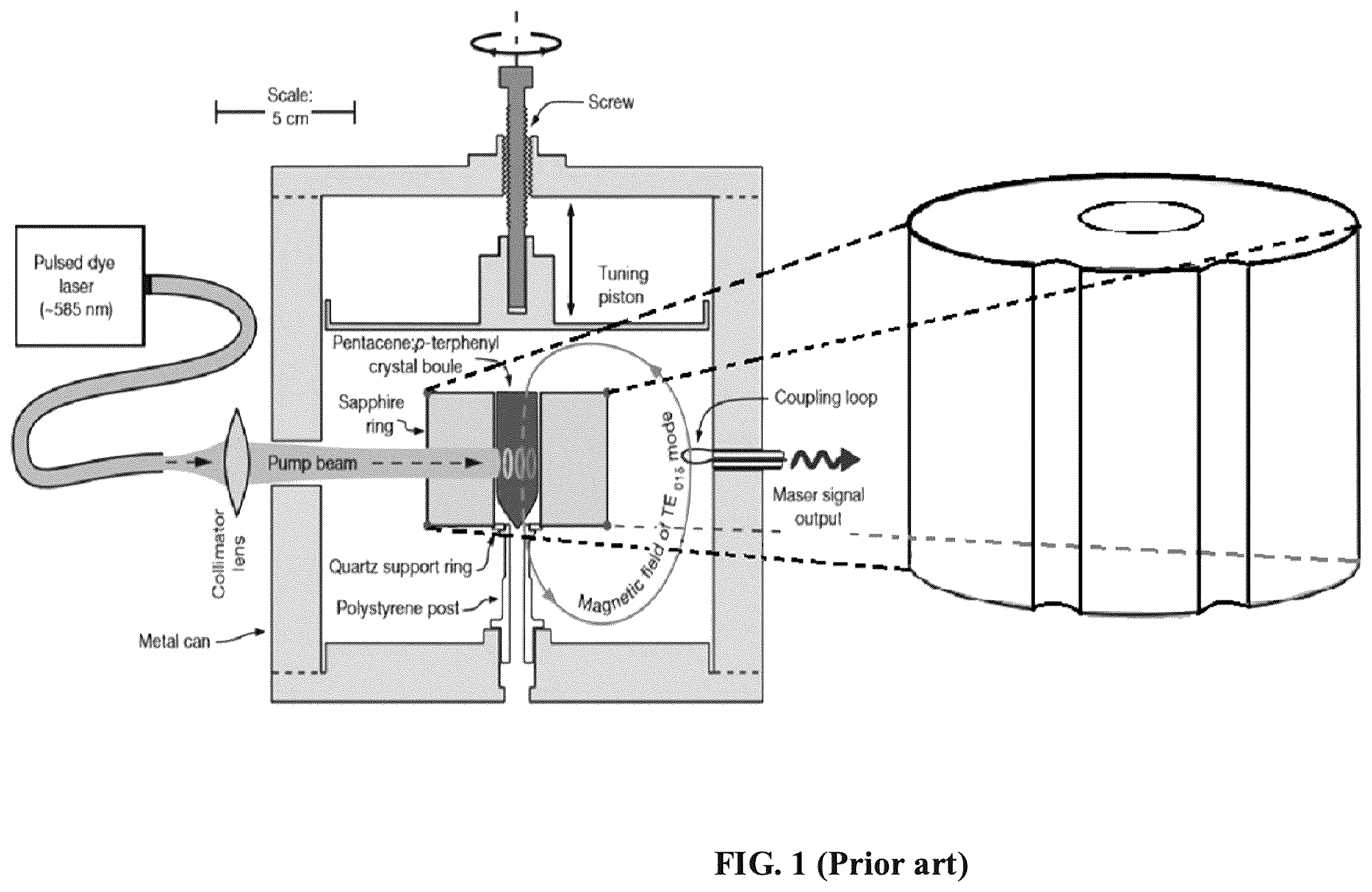 Patent US11815588 — Room-temperature semiconductor maser and applications thereof — Figure 1