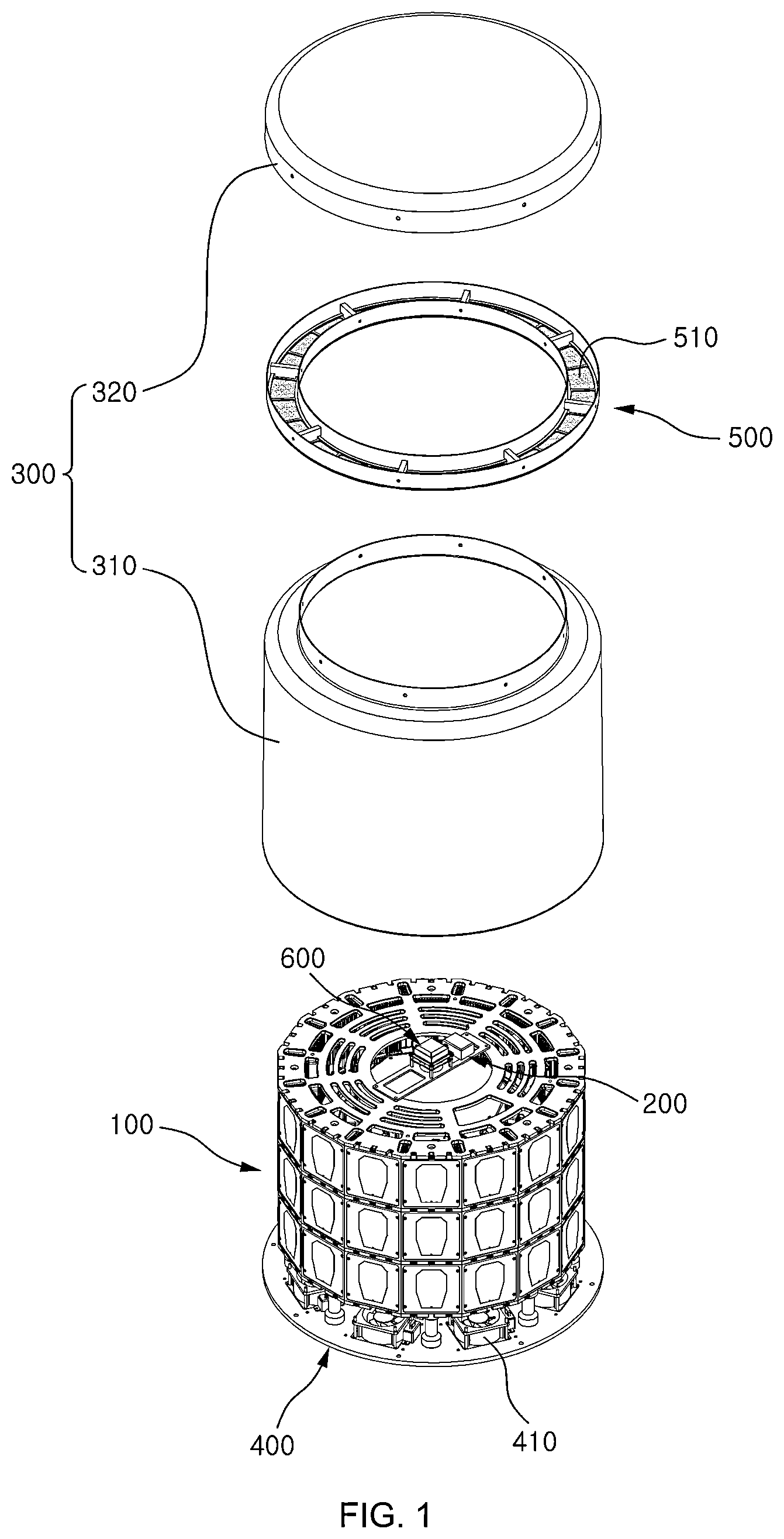 Patent US11815590 — Cylindrical array radar — Figure 1