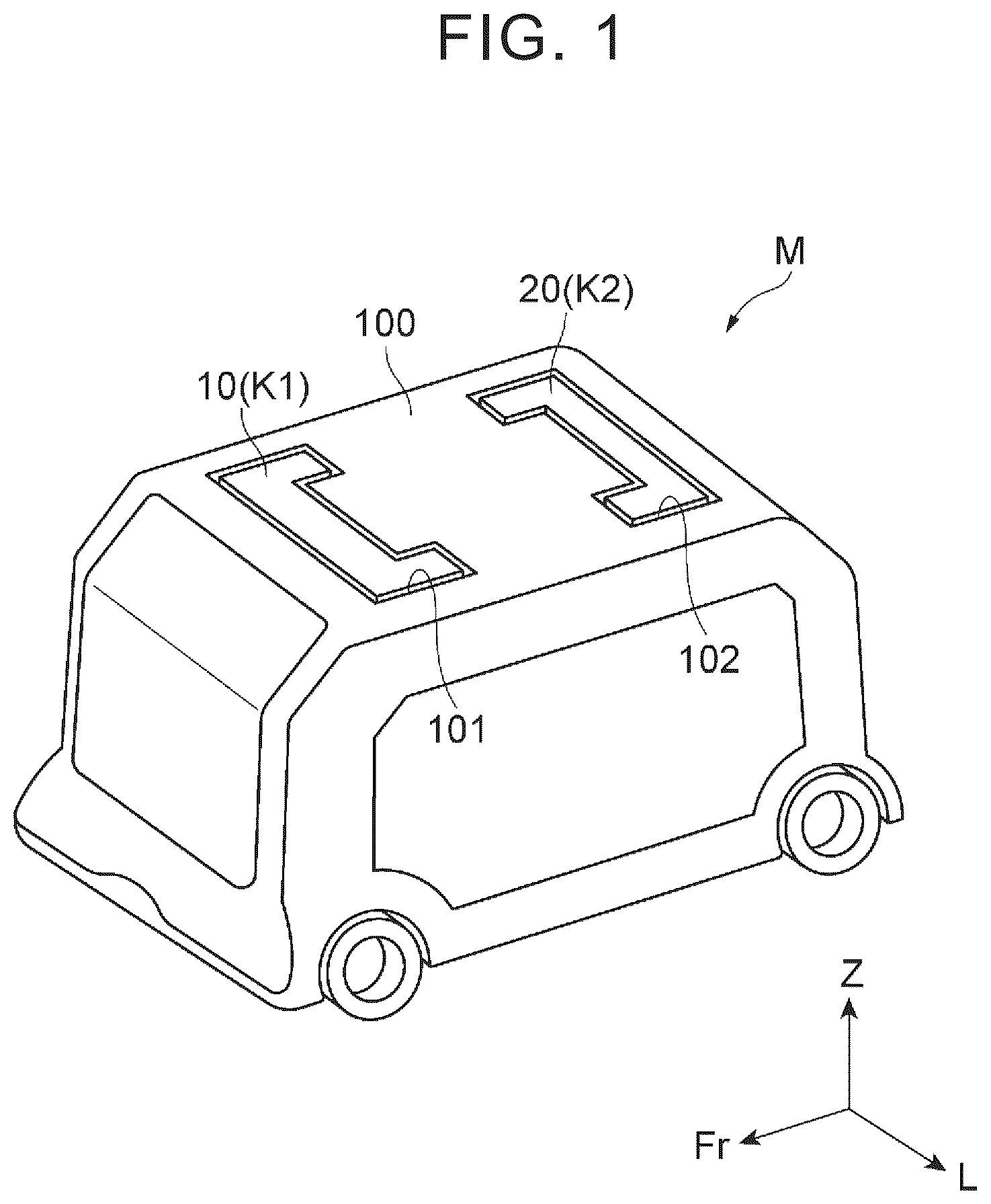 Patent US11815595 — Vehicle sensor mounting structure and vehicle sensor bracket set — Figure 1
