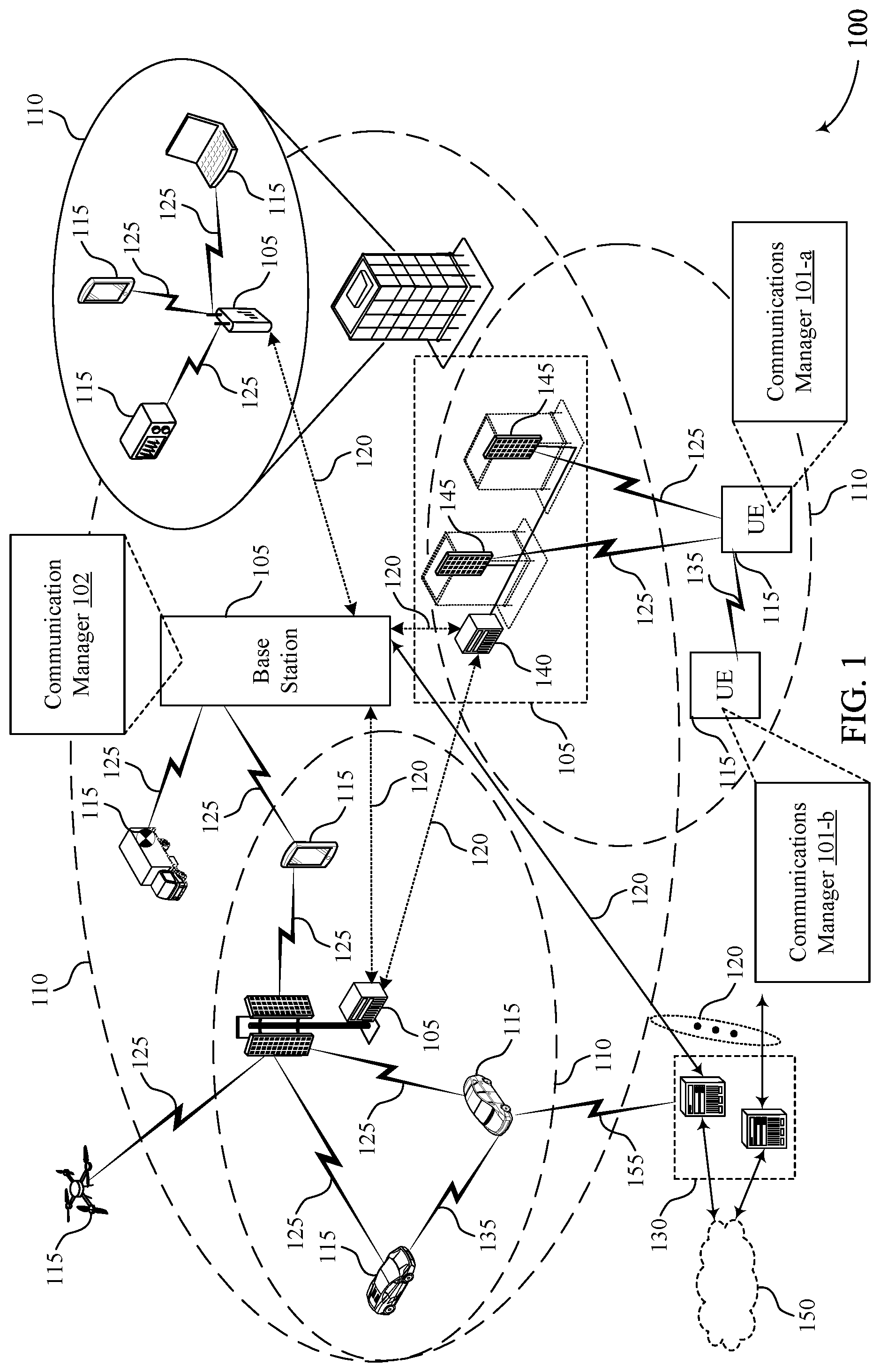 Patent US11815615 — Cooperative radar sensing in wireless communications — Figure 1