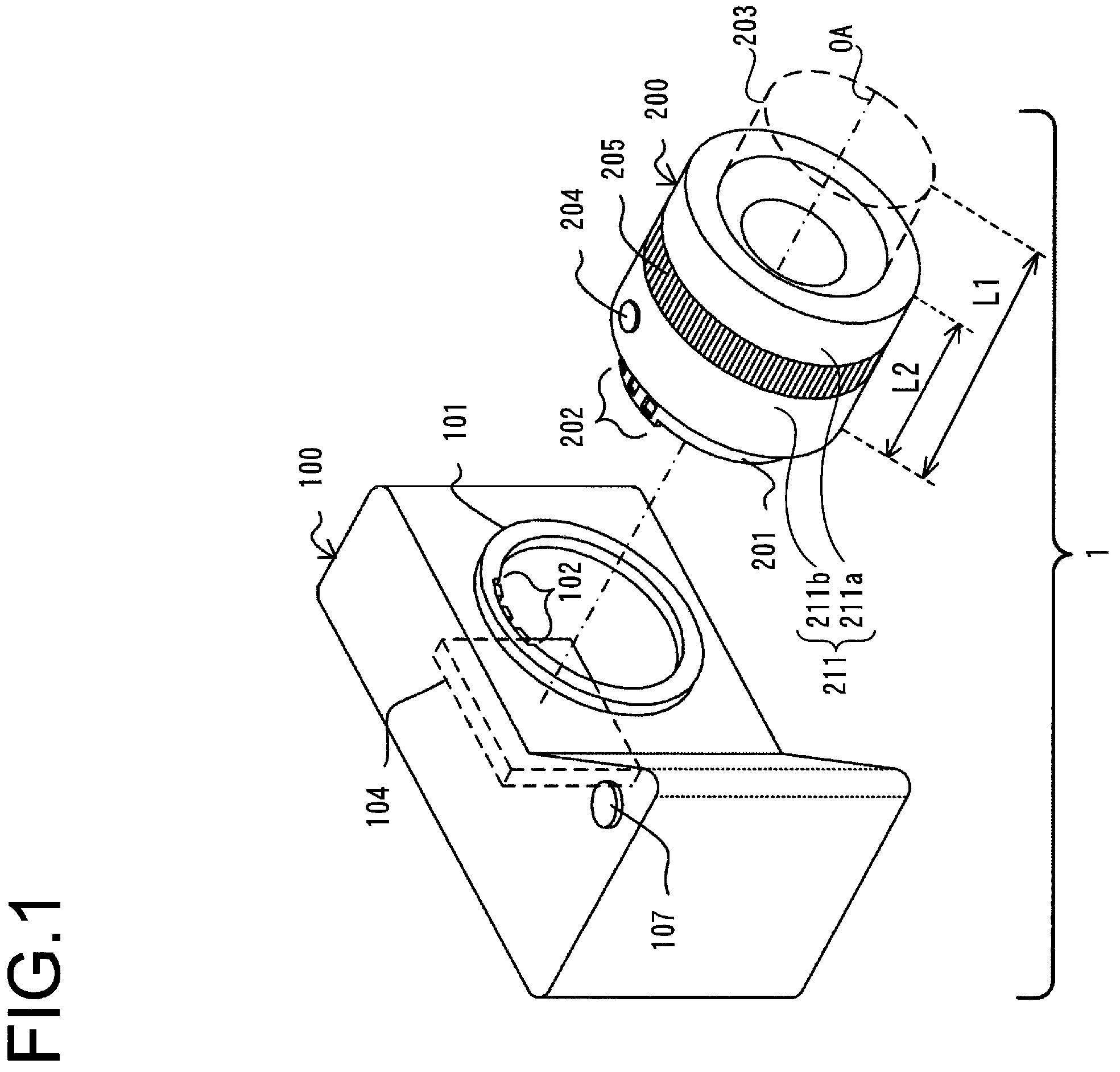 Patent US11815654 — Lens barrel and image capturing device — Figure 1