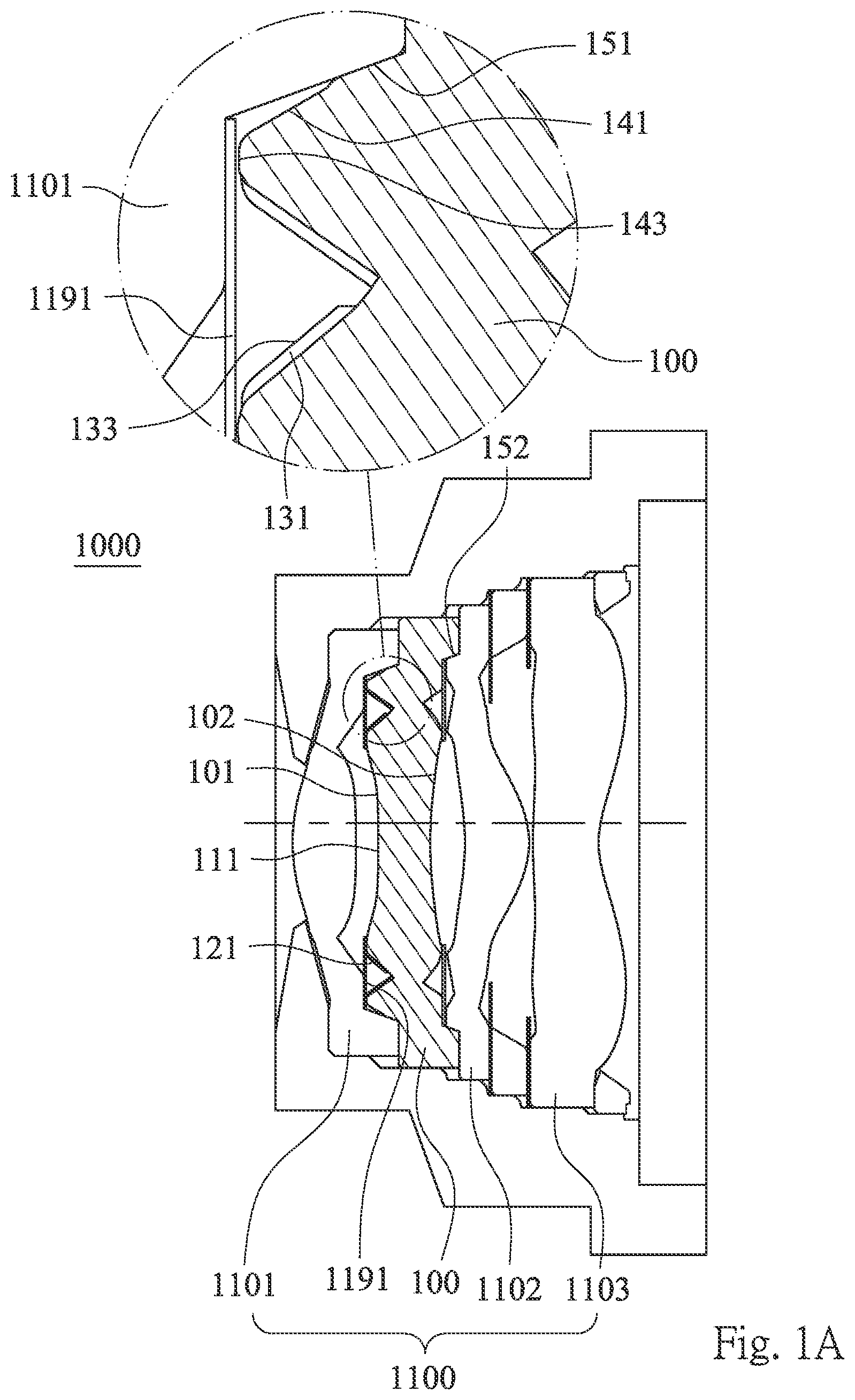 Patent US11815663 Figure 1 – Photographing module and electronic device