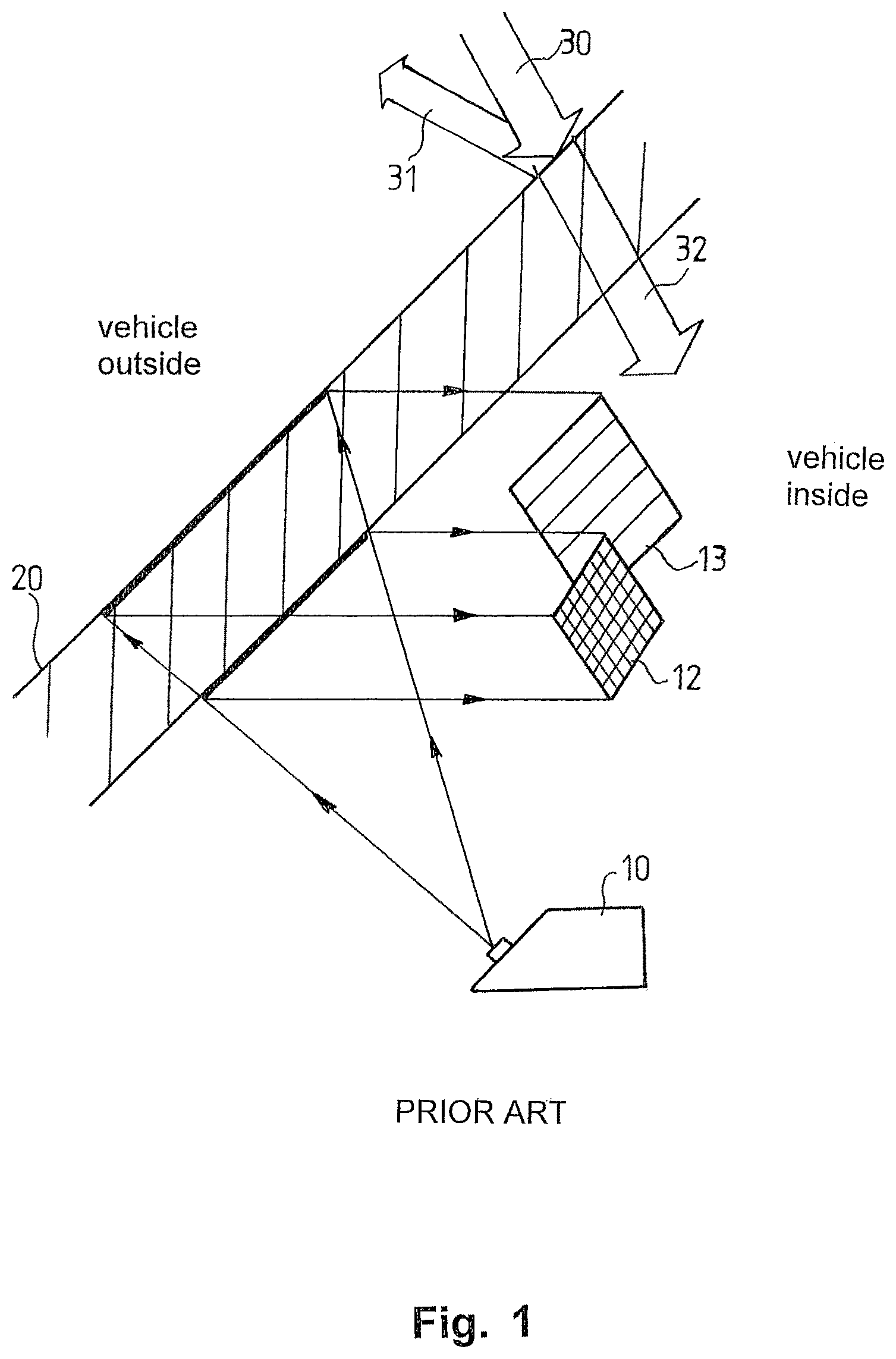Patent US11815678 — Windscreen display — Figure 1