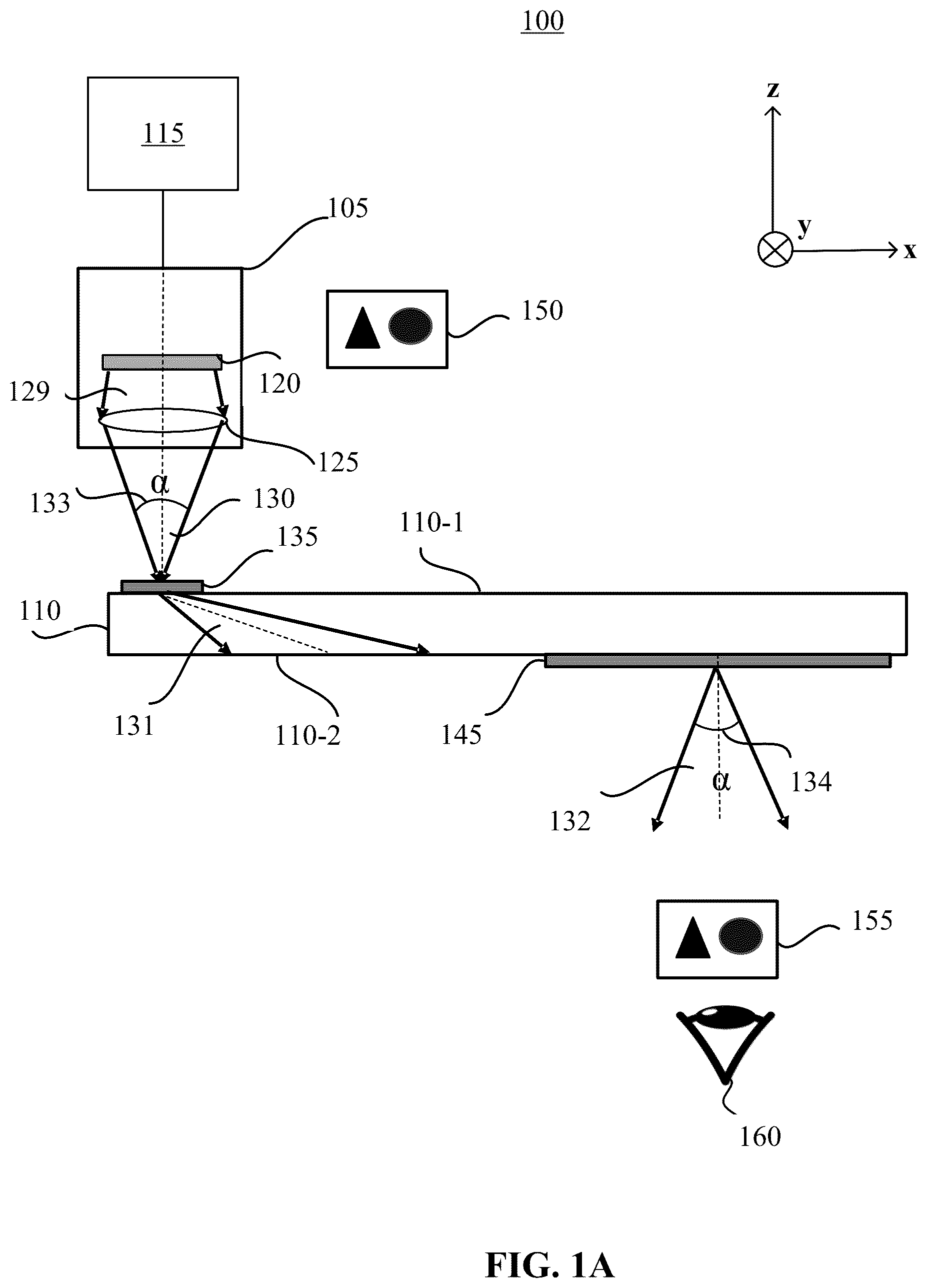 Patent US11815680 — Optical system and method for providing expanded field of view — Figure 1