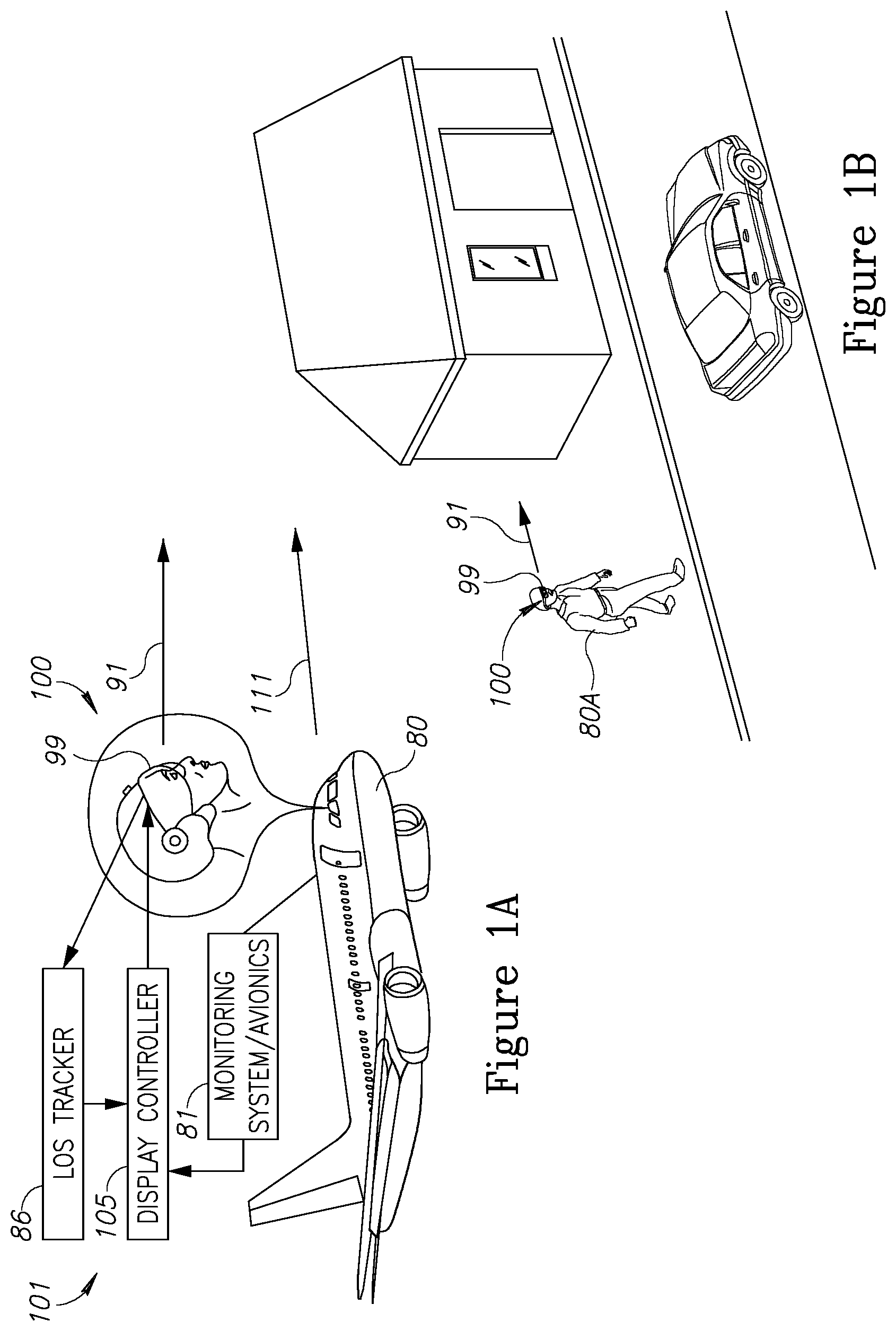 Patent US11815690 — Head mounted display symbology concepts and implementations, associated with a reference vector — Figure 1