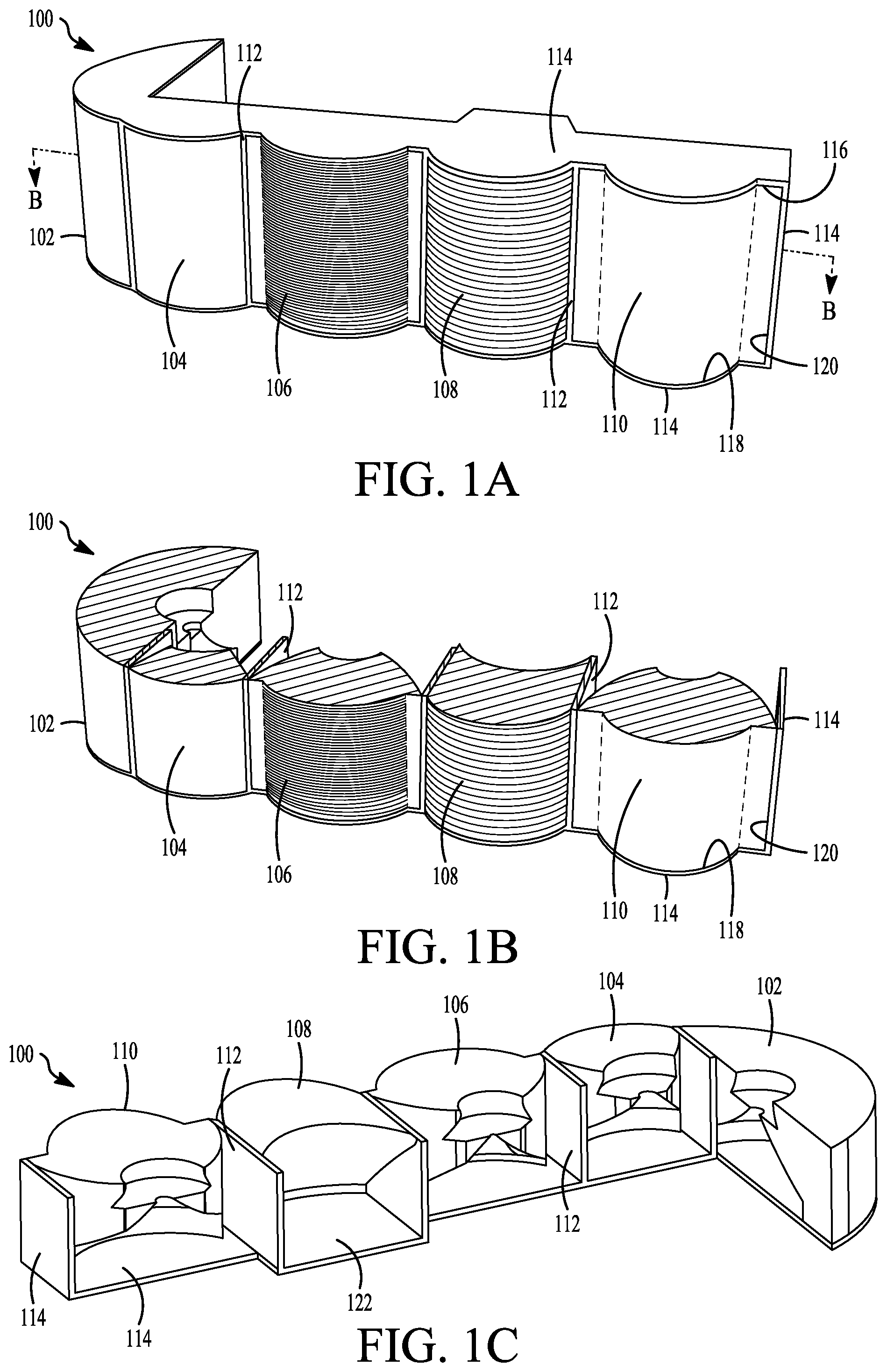 Patent US11815701 — Unitary multi-optic systems with optical barriers — Figure 1