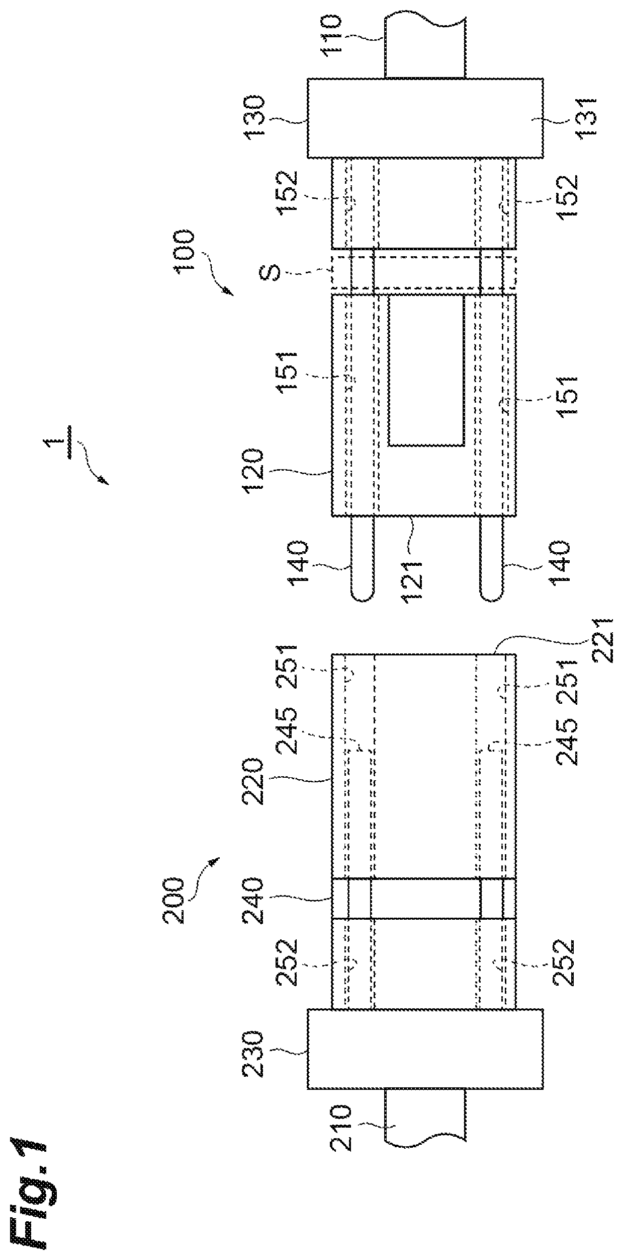Patent US11815723 — Optical connection structure, optical connector, and optical connecting method — Figure 1