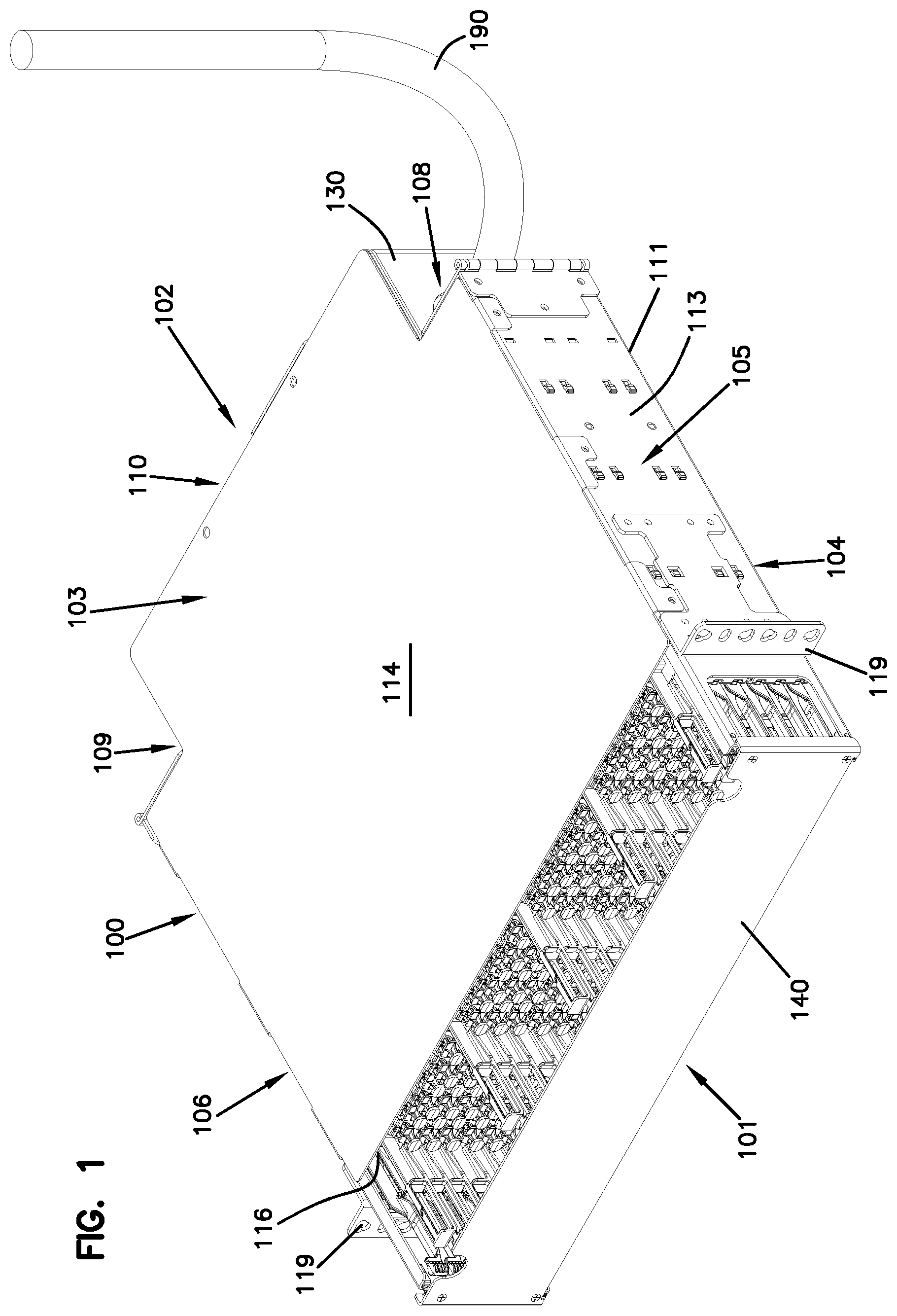 Patent US11815727 — Bladed chassis systems — Figure 1
