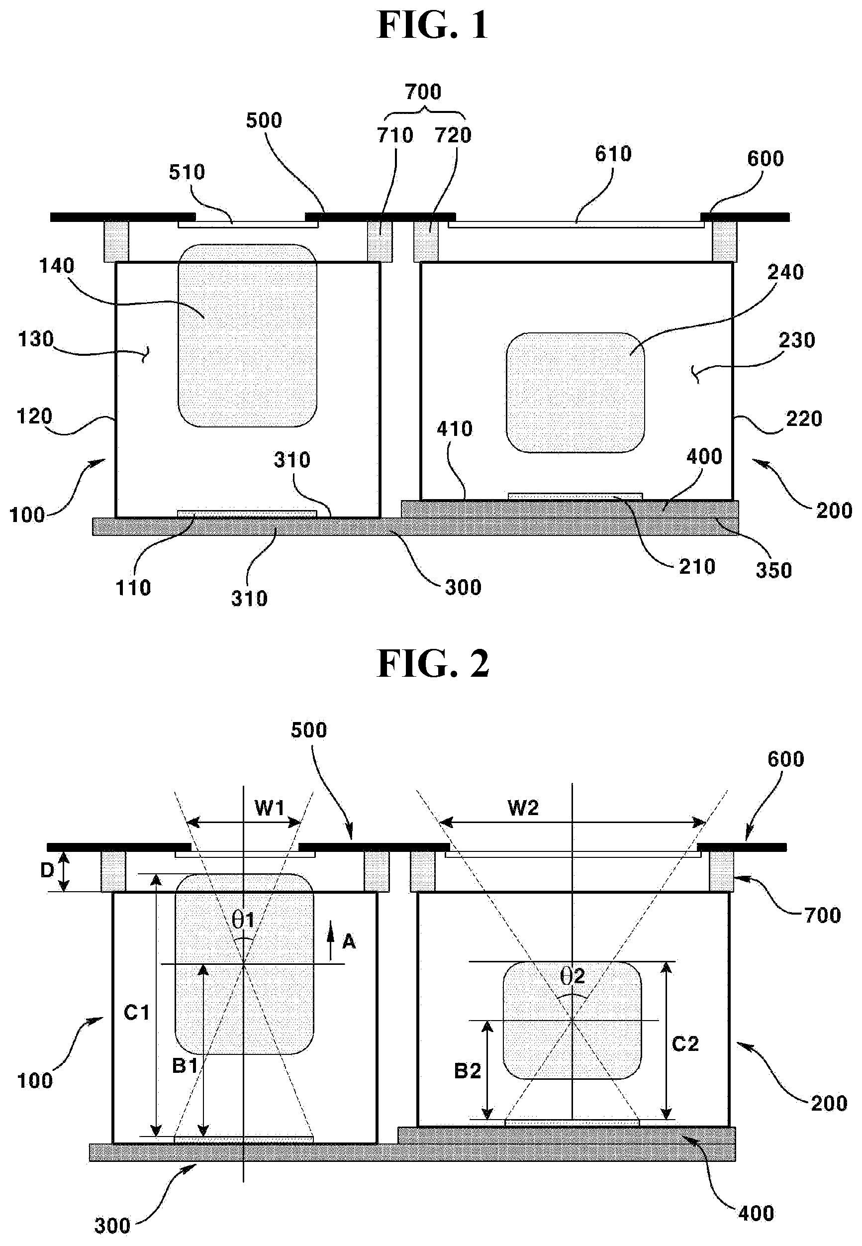 Patent US11815735 — Dual camera module and optical device — Figure 1