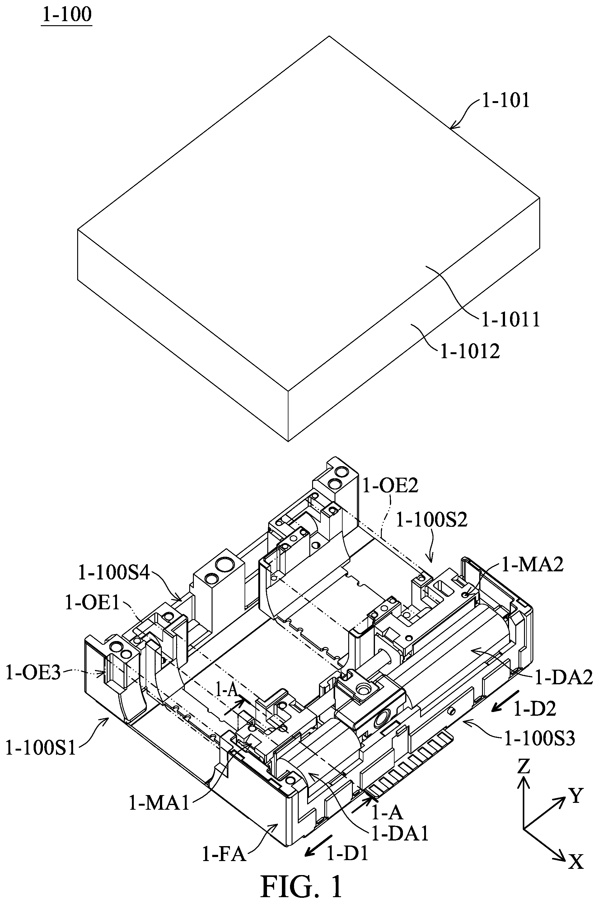 Patent US11815736 — Optical element driving mechanism — Figure 1