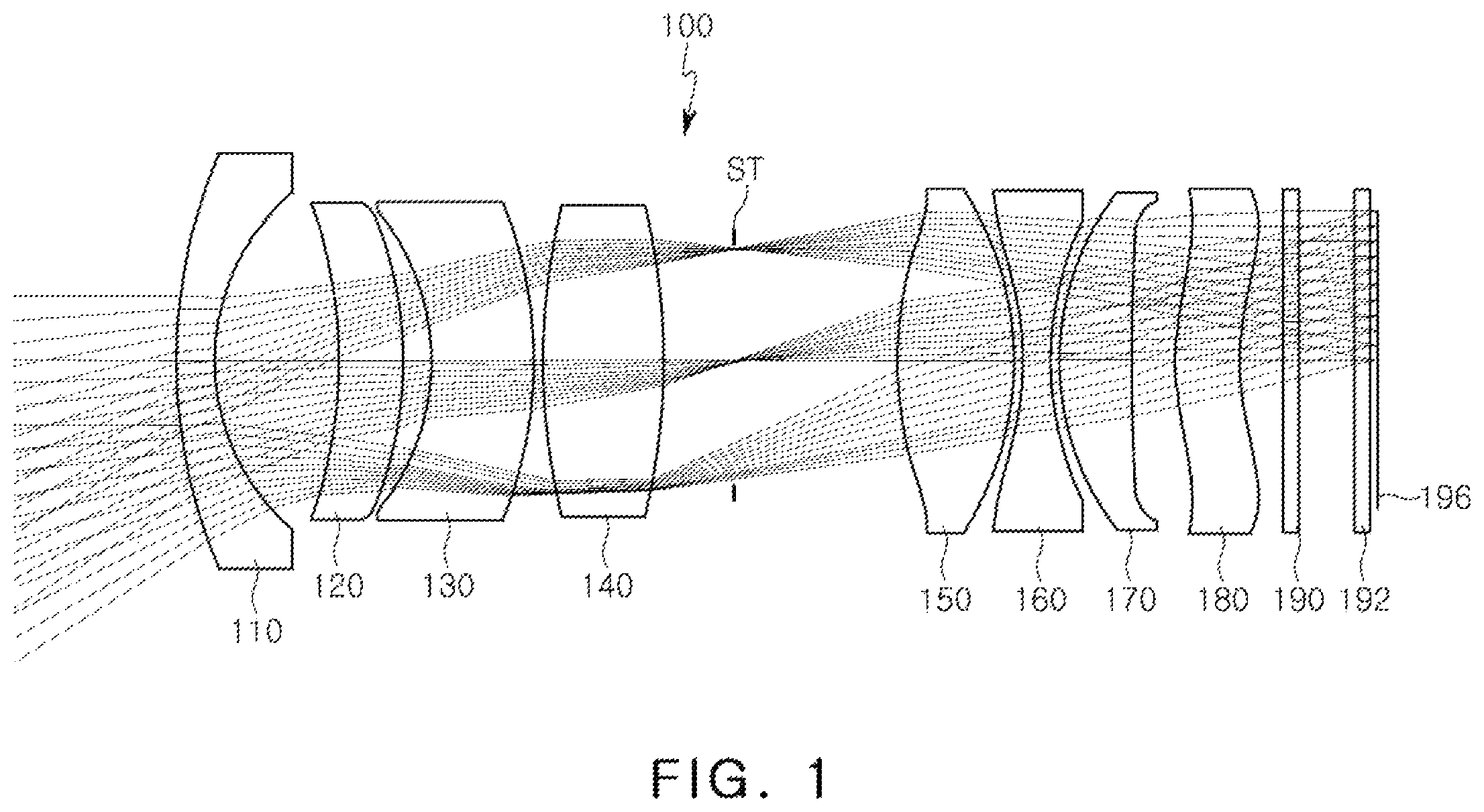 Patent US11815741 — Image capturing lens system — Figure 1