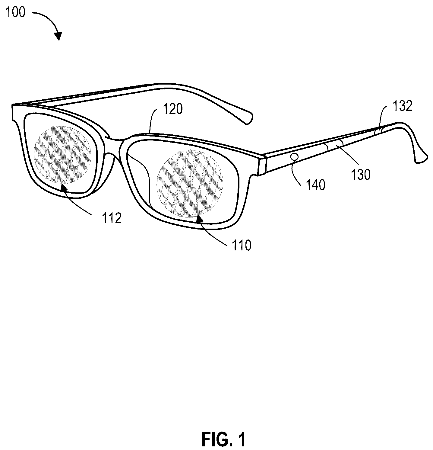 Patent US11815746 — Method and apparatus for astigmatic correction in electronically tunable prescription glasses — Figure 1