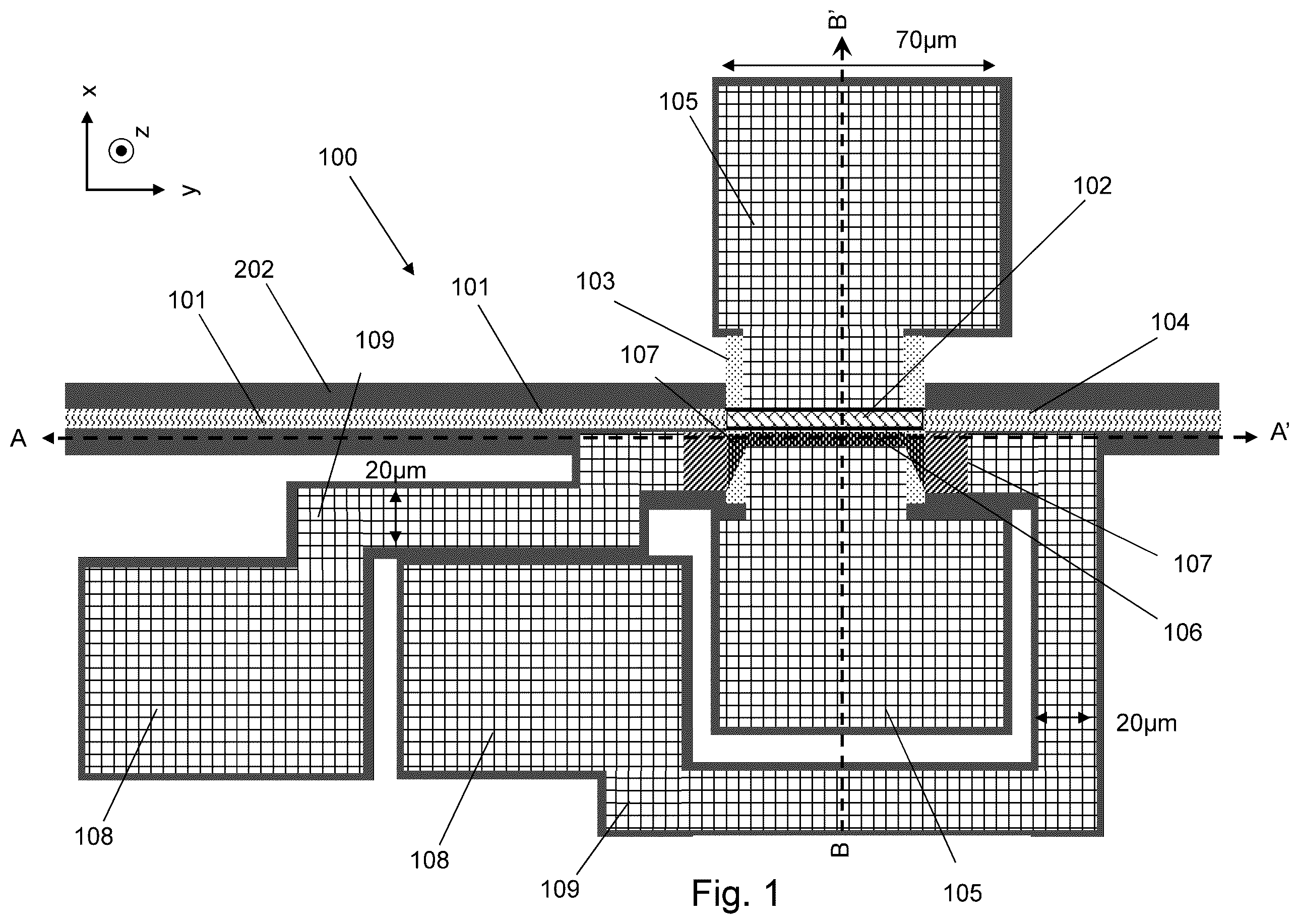 Patent US11815748 — Optoelectronic device — Figure 1