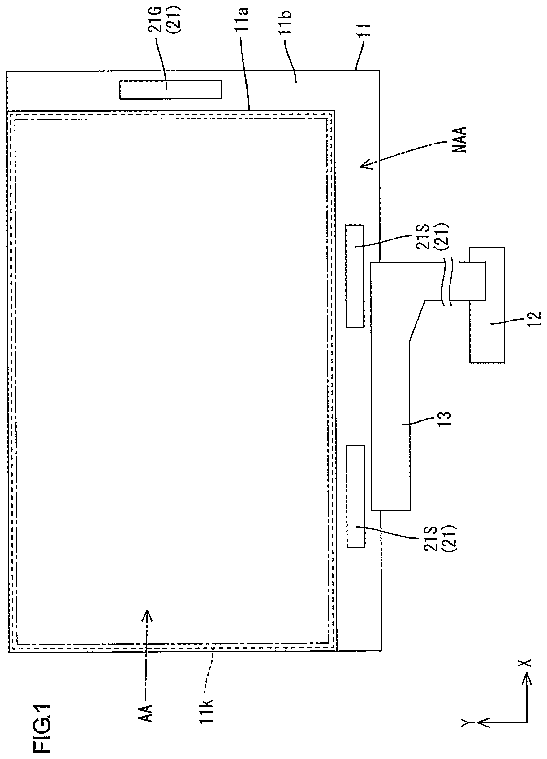 Patent US11815769 Figure 1 – Display device