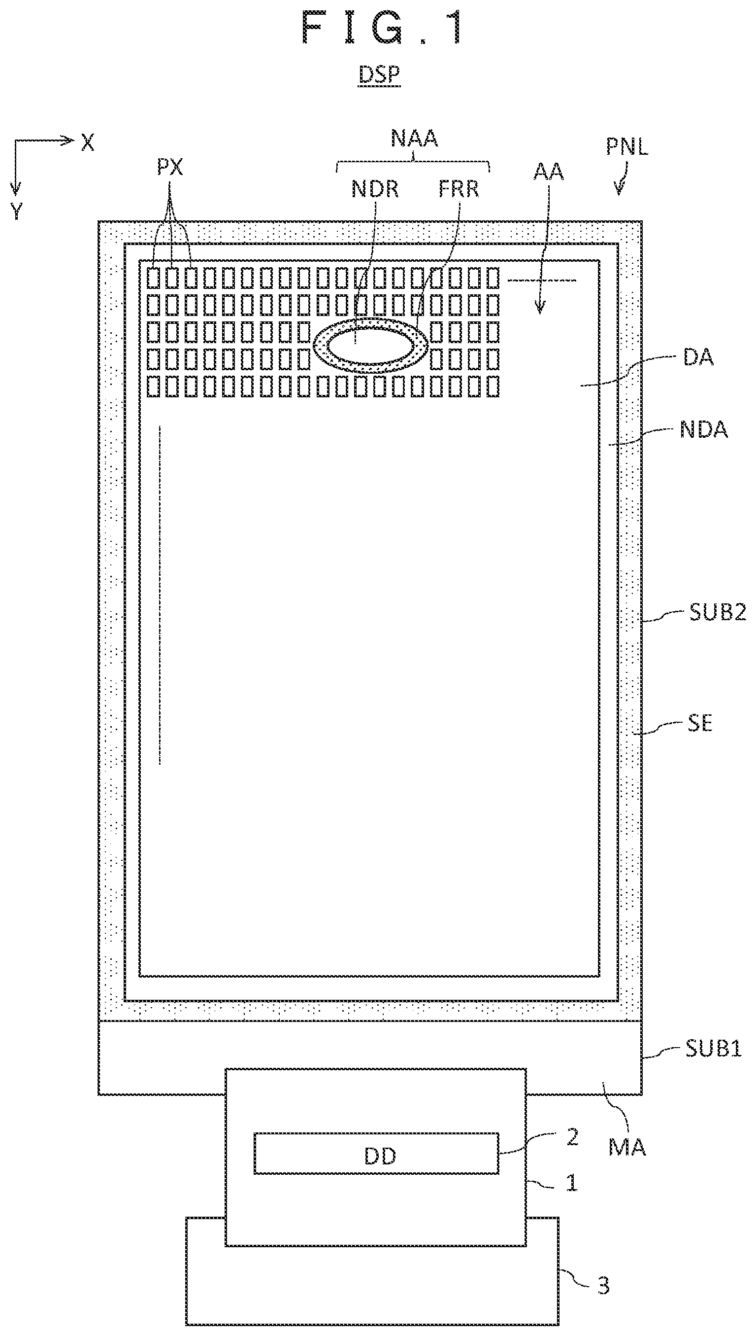 Patent US11815773 — Display device — Figure 1