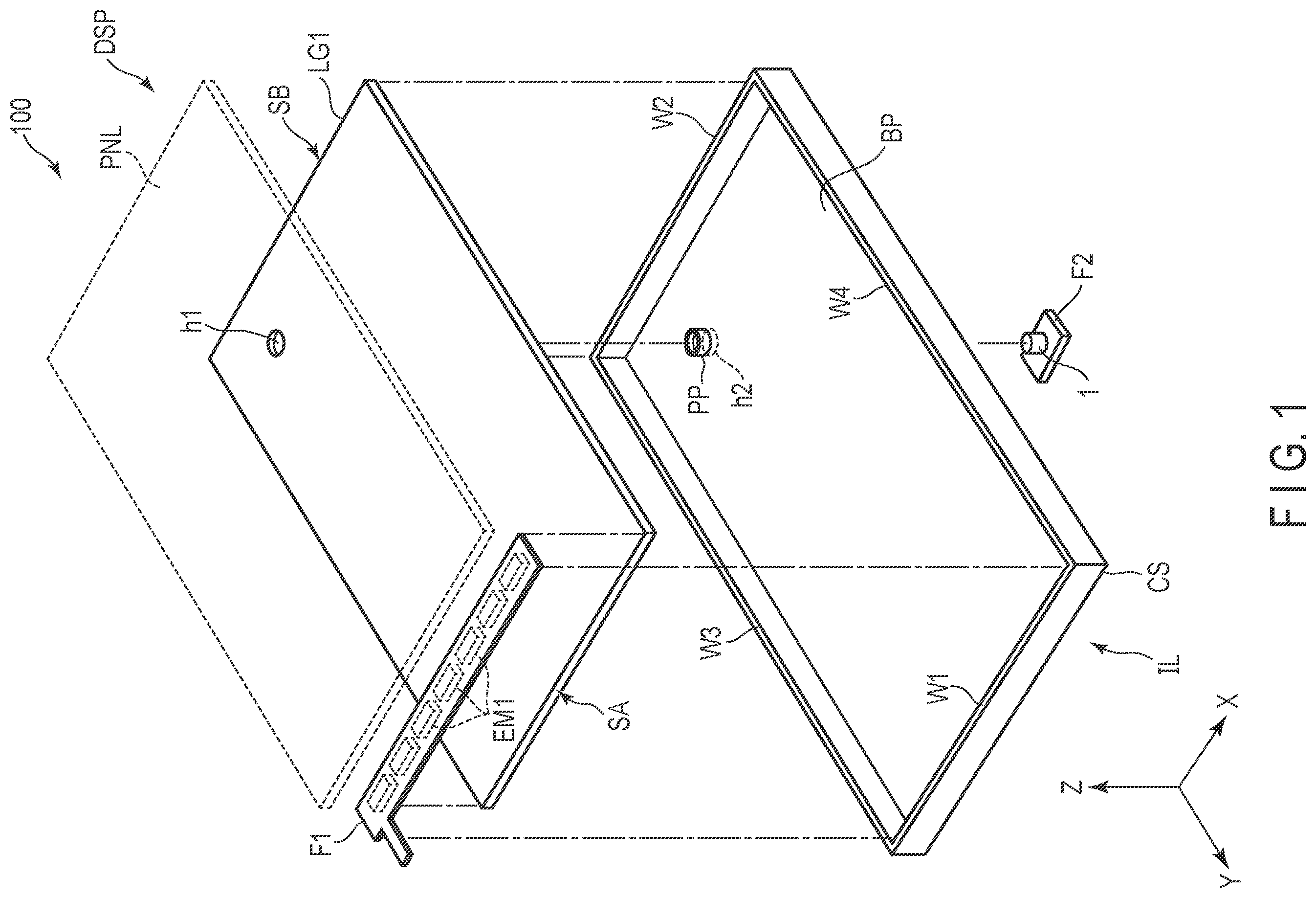 Patent US11815774 — Electronic device — Figure 1