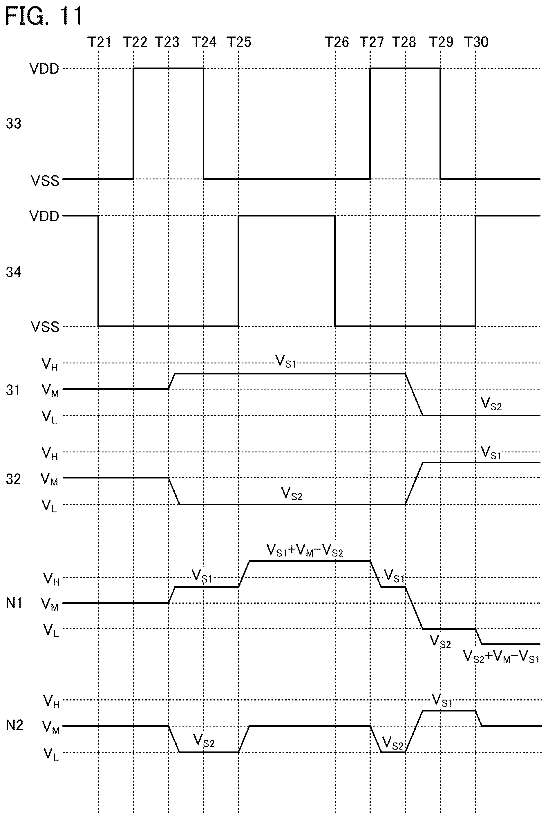 Patent US11815775 Figure 11 – Display apparatus having pixels connected to first and second wirings set to different potentials