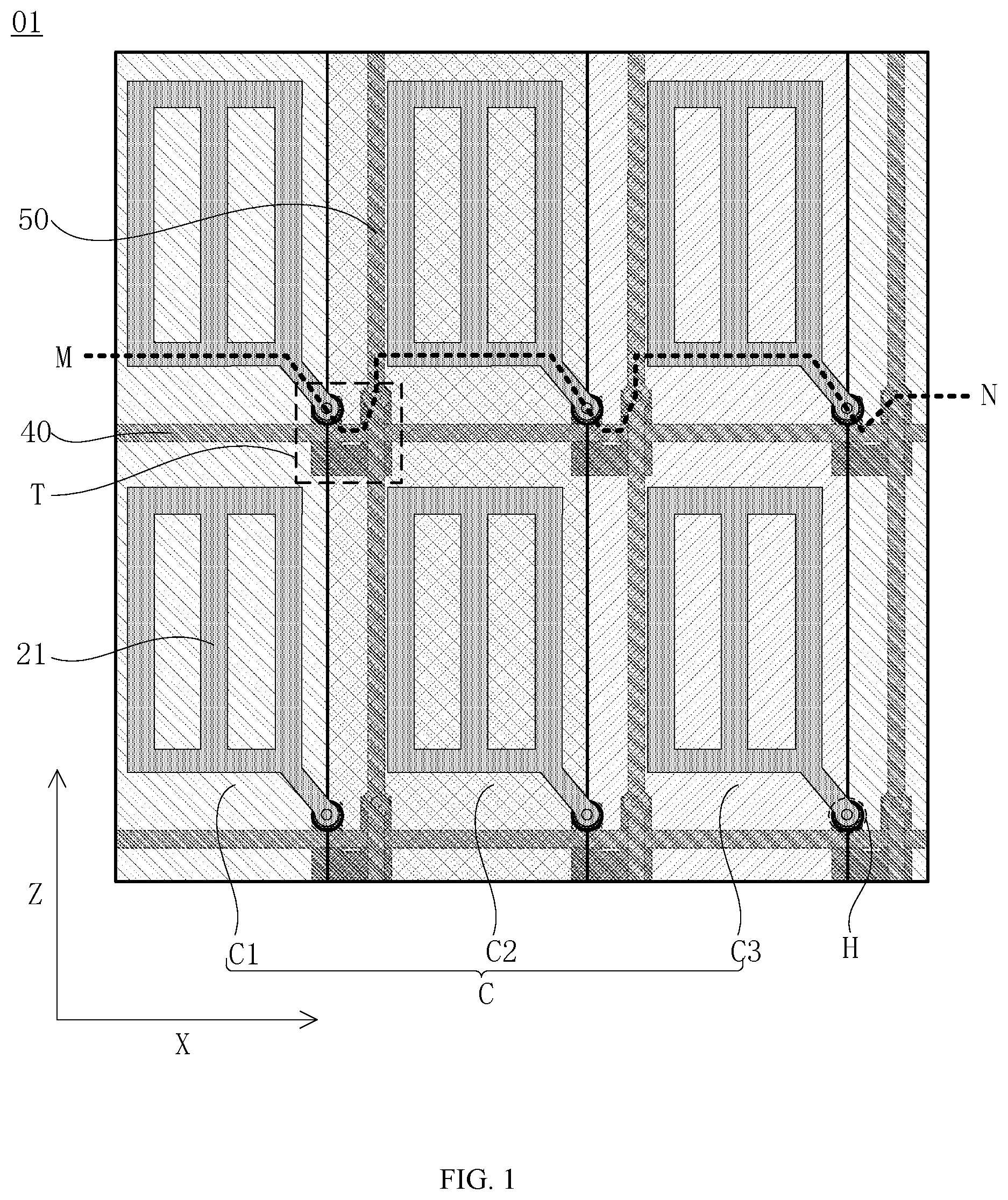 Patent US11815776 — Array substrate, display panel and display device — Figure 1