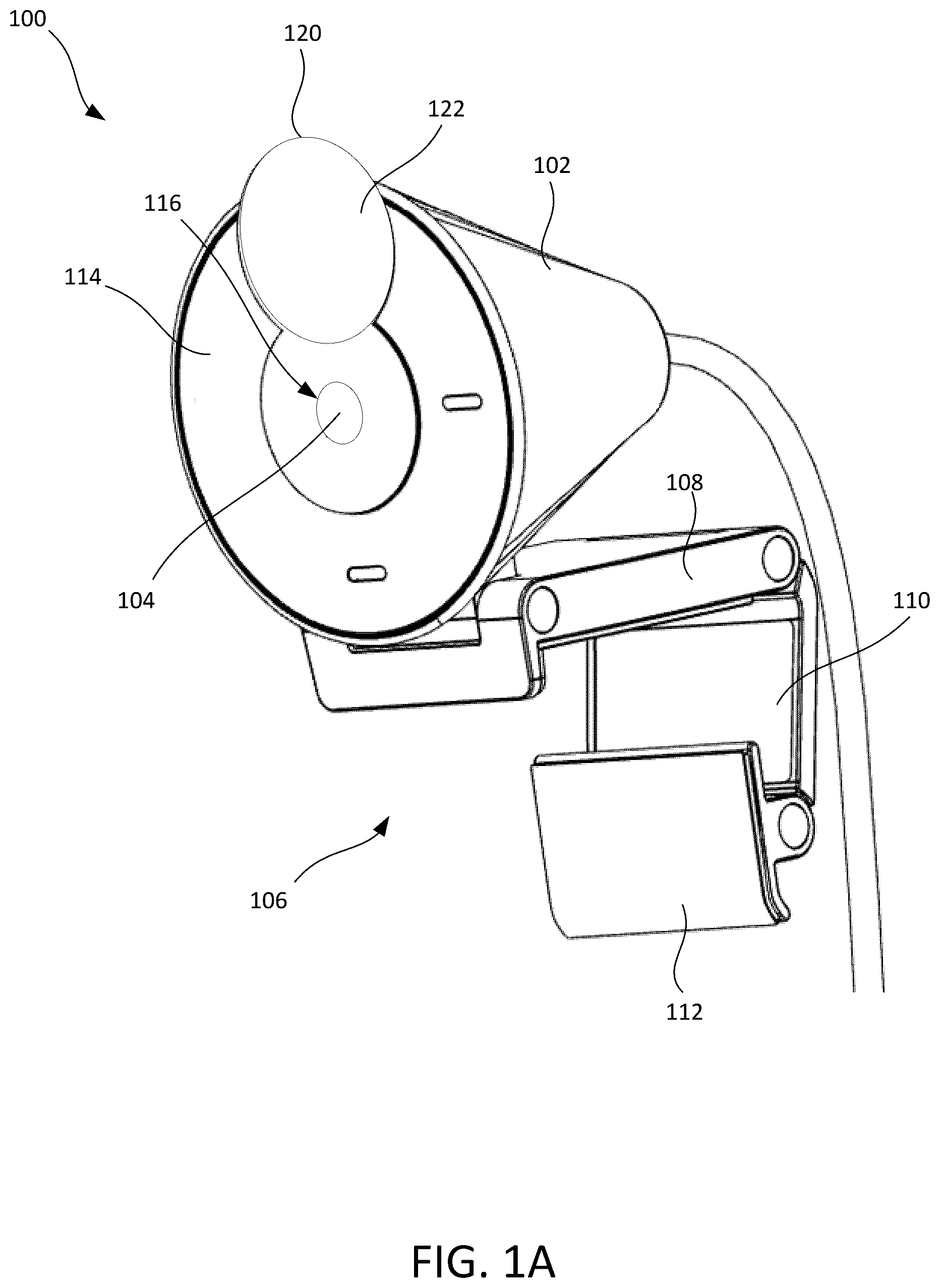 Patent US11815787 — Webcam privacy shutter — Figure 1