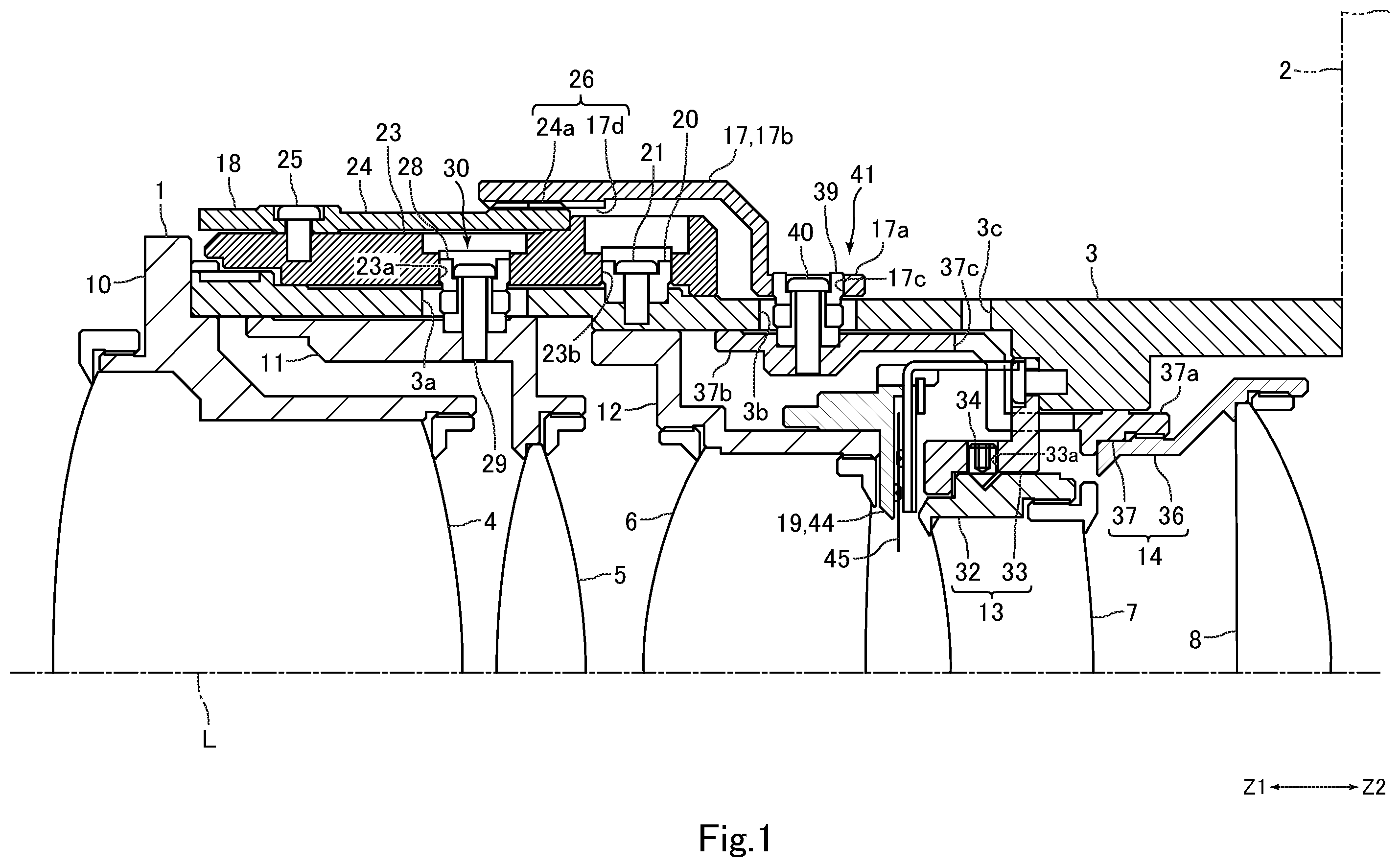 Patent US11815792 — Lens barrel — Figure 1