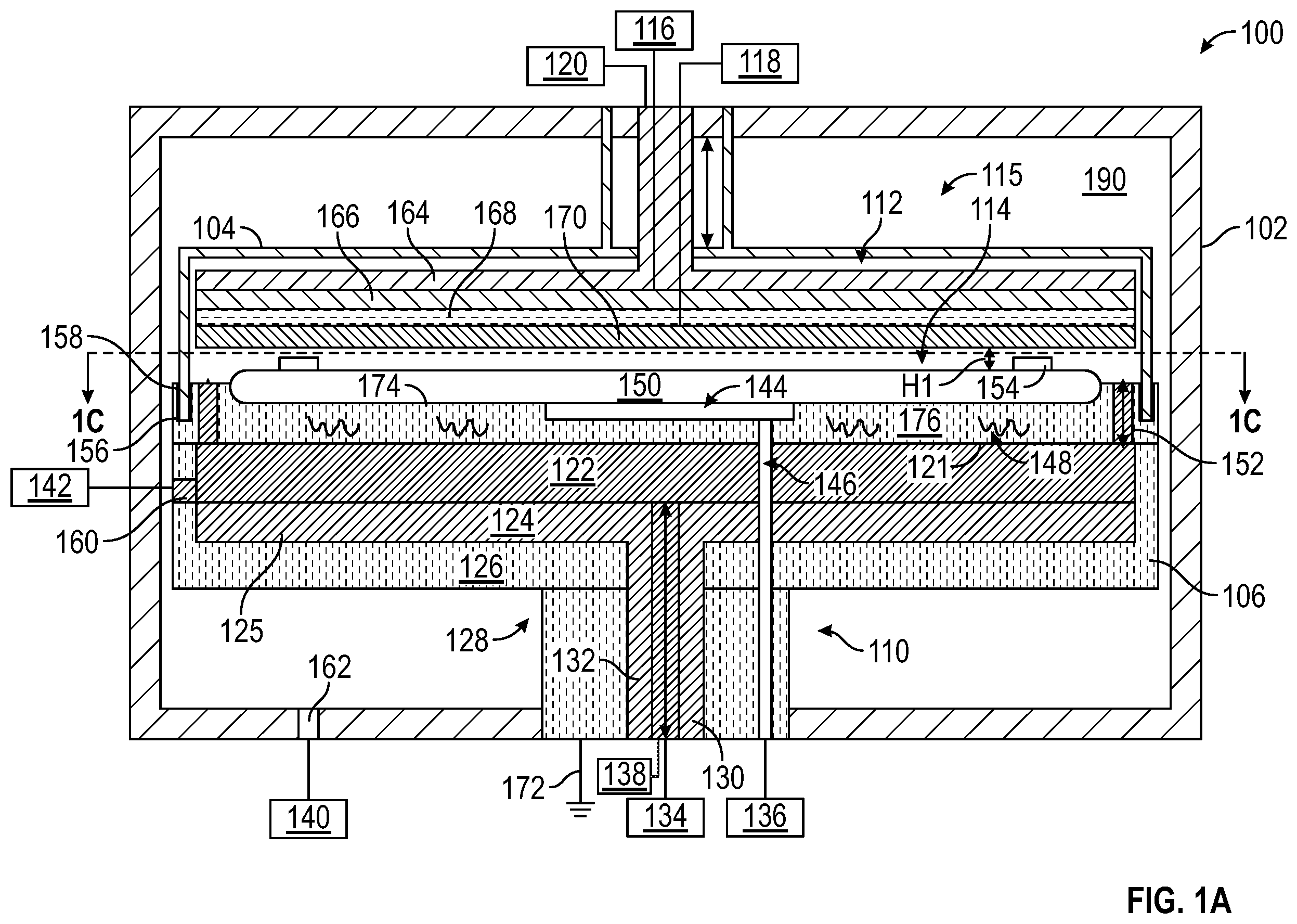 Patent US11815816 — Apparatus for post exposure bake of photoresist — Figure 1