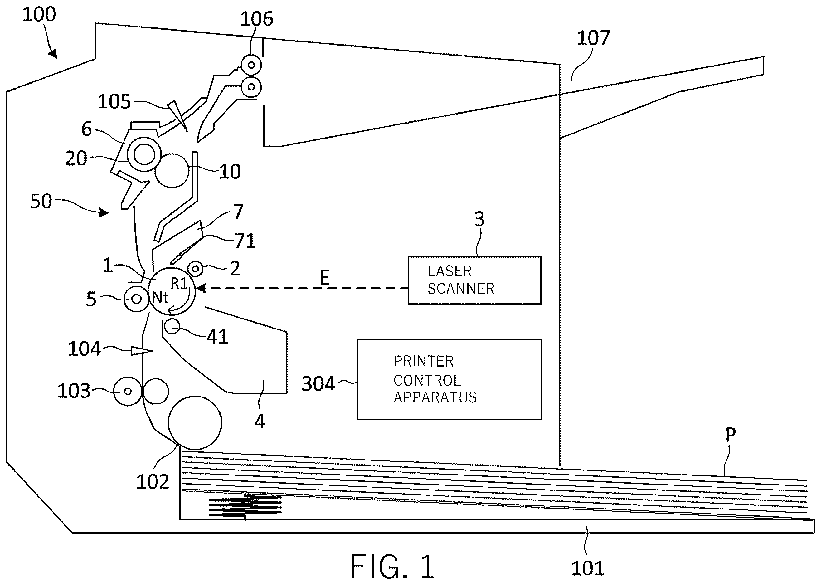 Patent US11815835 Figure 1 – Image forming apparatus