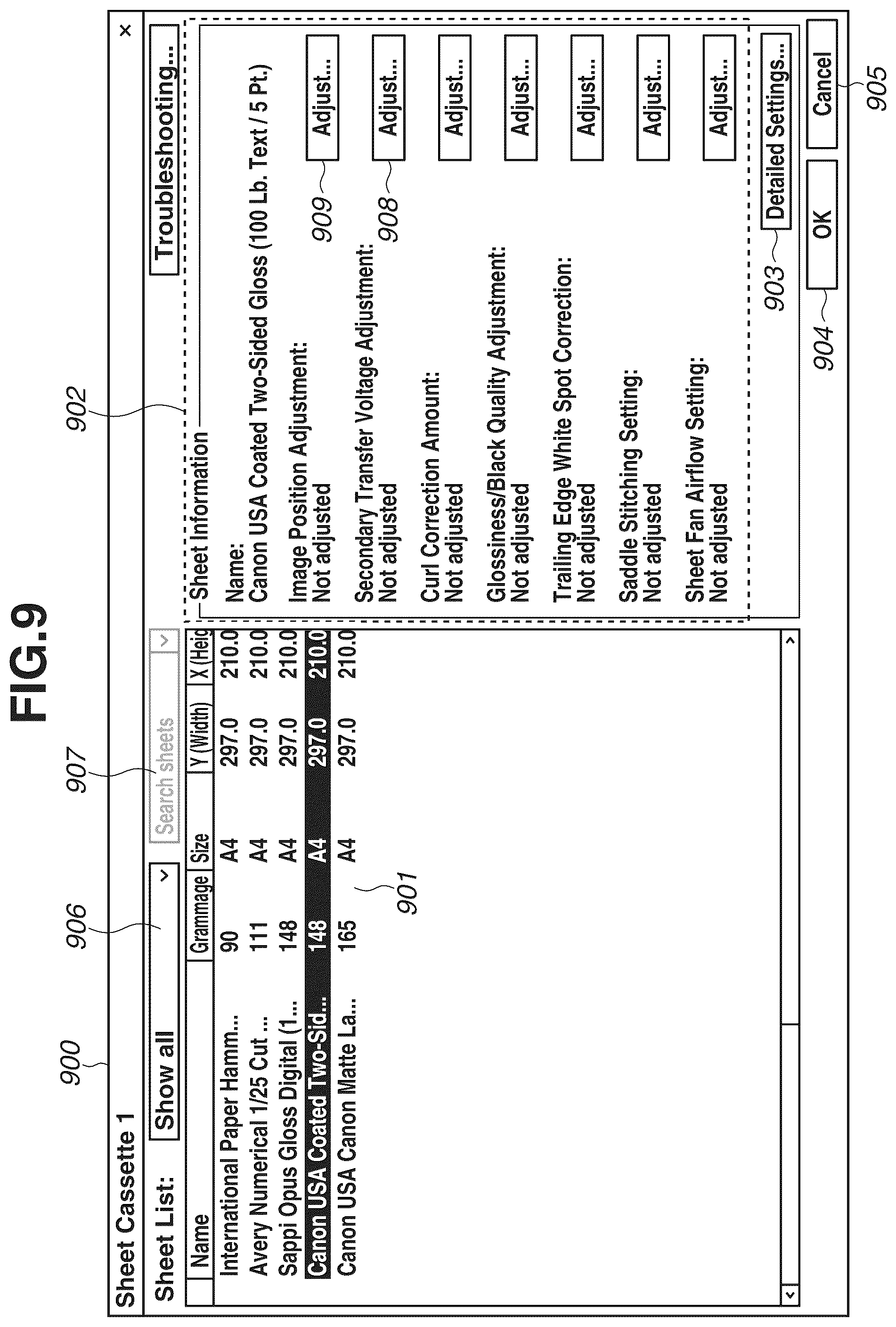 Patent US11815837 Figure 9 – Printing system, method, and storage medium