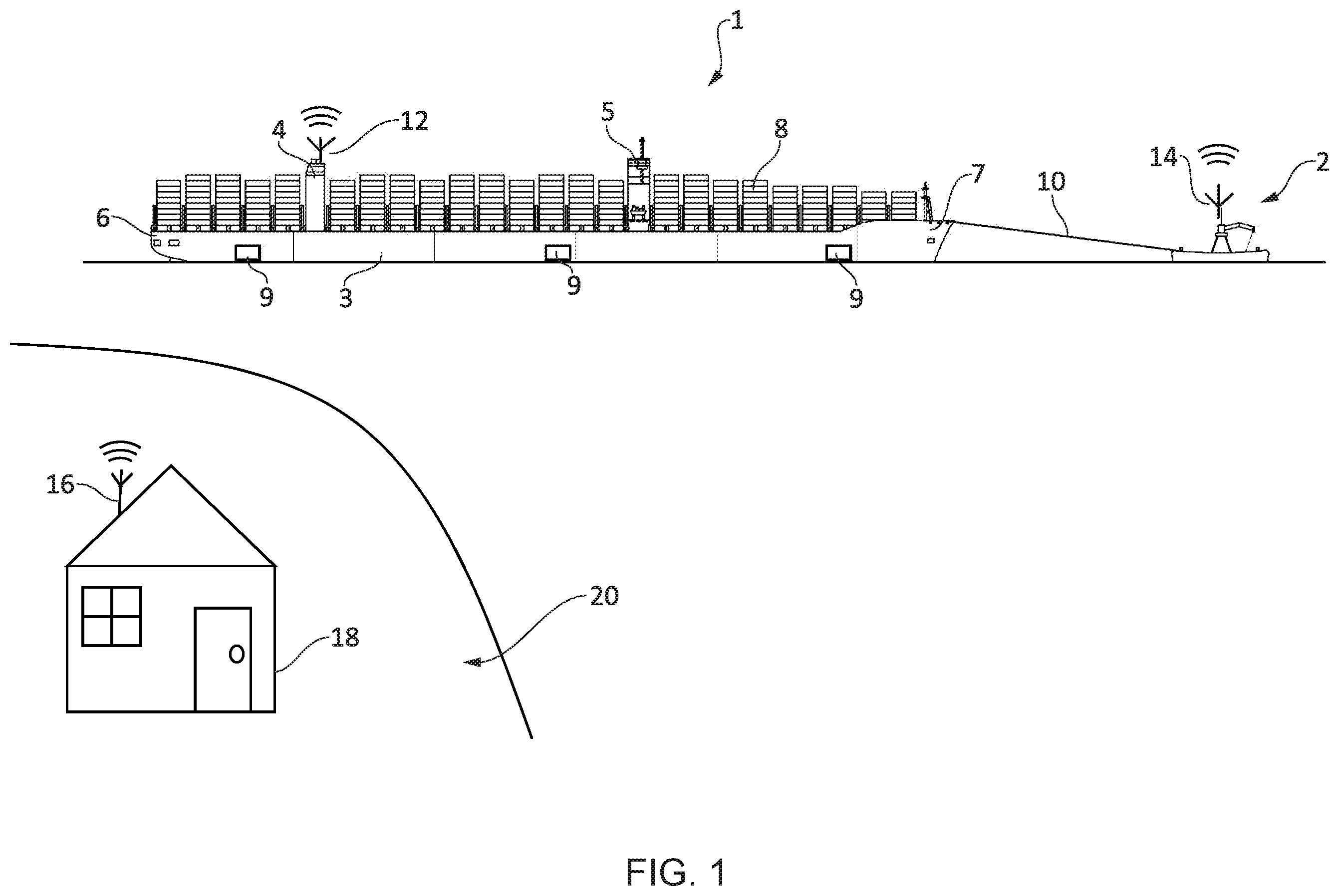 Patent US11815886 Figure 1 – Method and system for operating a ship