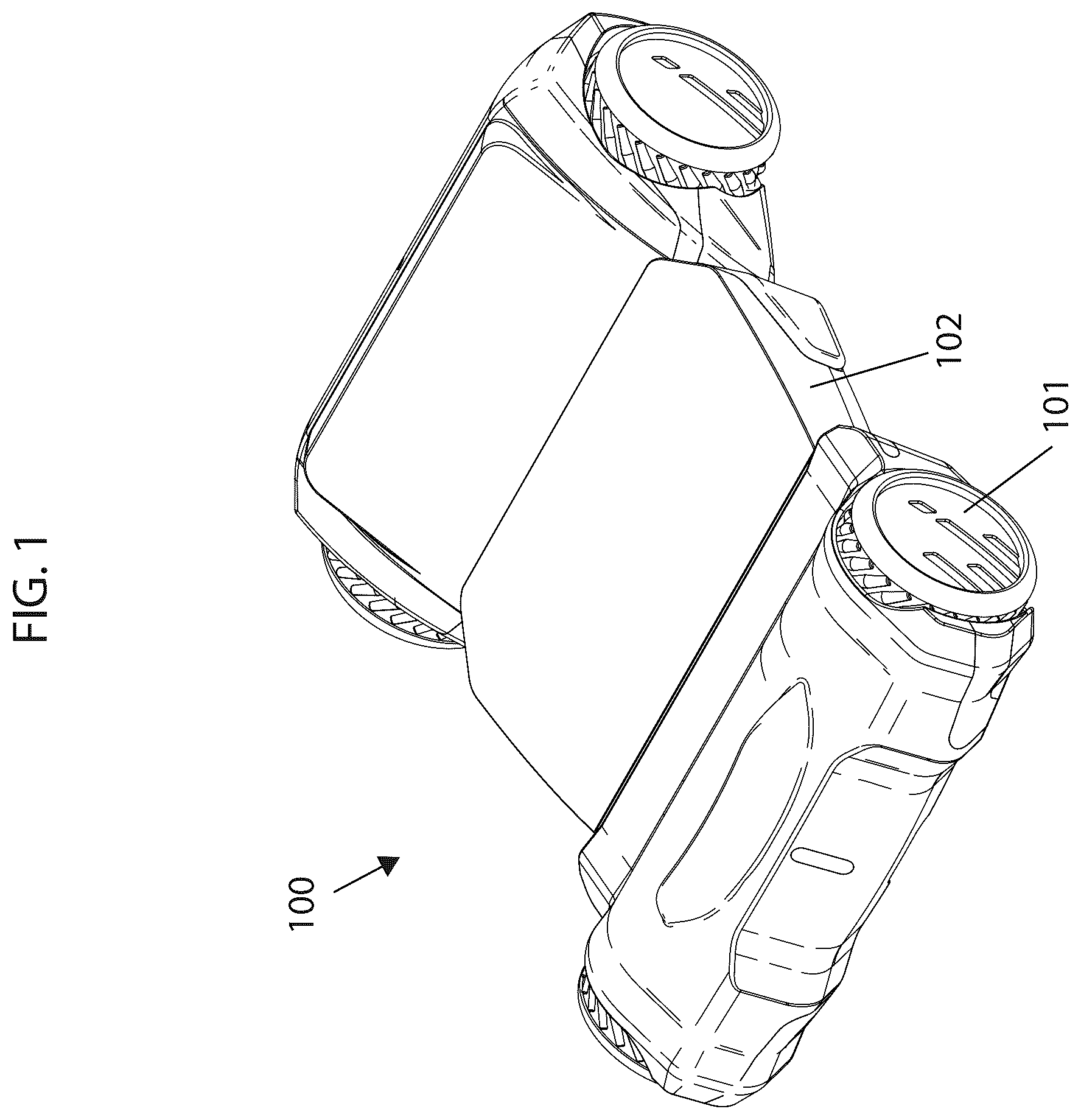 Patent US11815894 Figure 1 – Autonomous versatile vehicle system