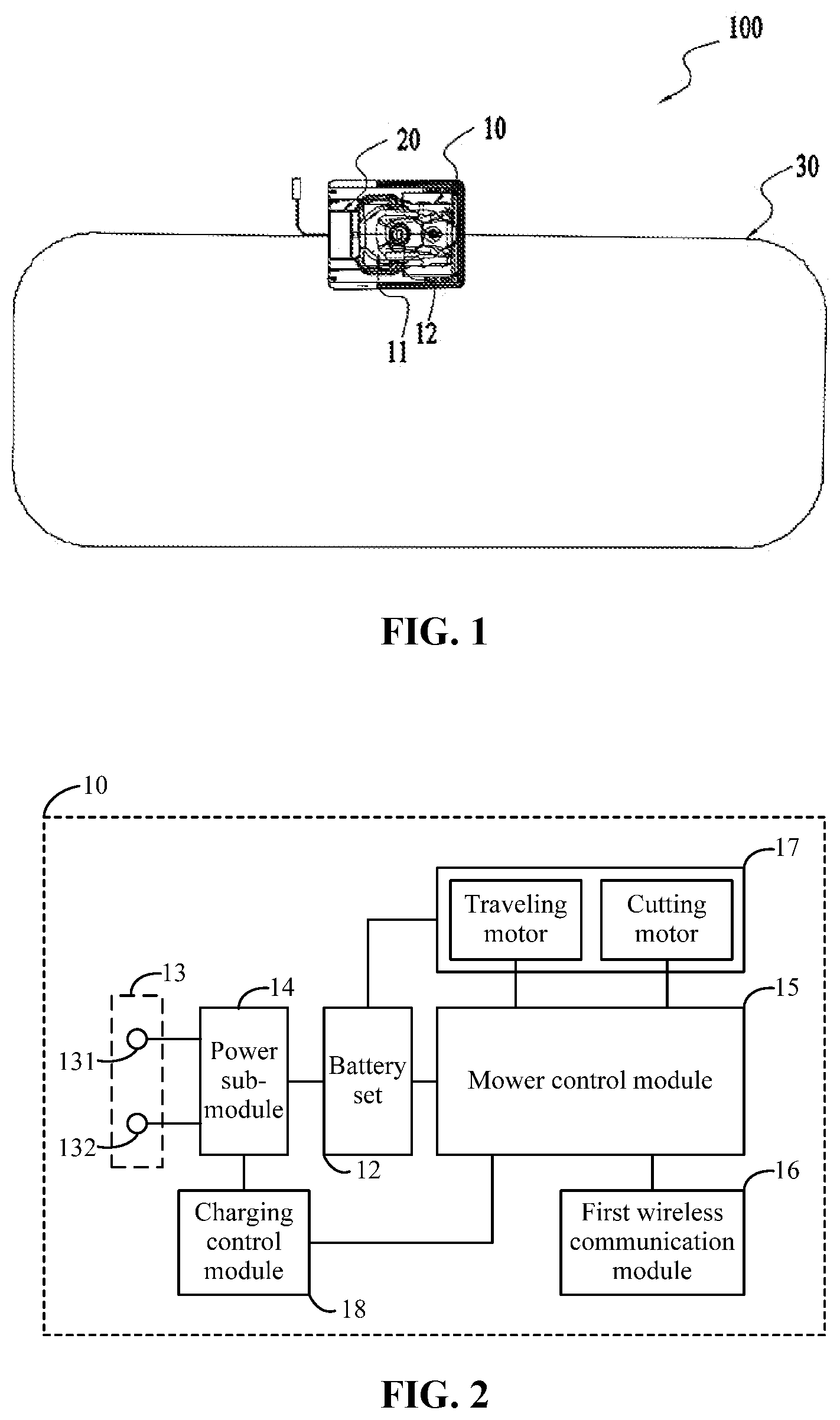 Patent US11815901 — Self-driving device system and charging station — Figure 1