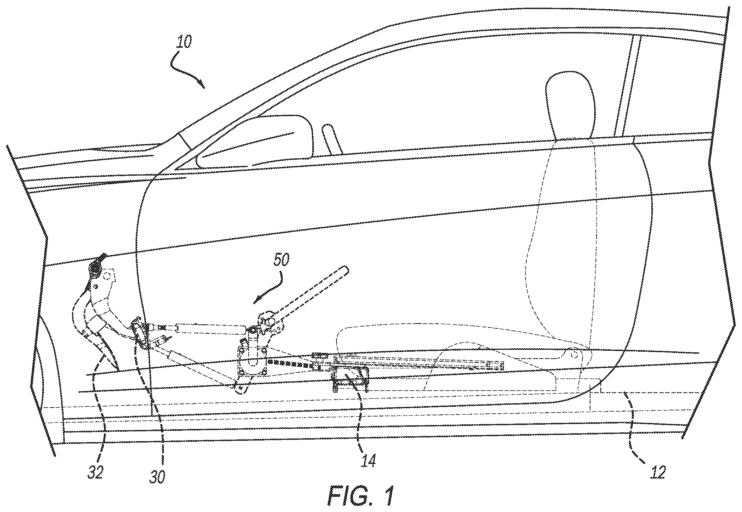 Patent US11815930 — System for actuating vehicle brake and accelerator pedals by hand — Figure 1