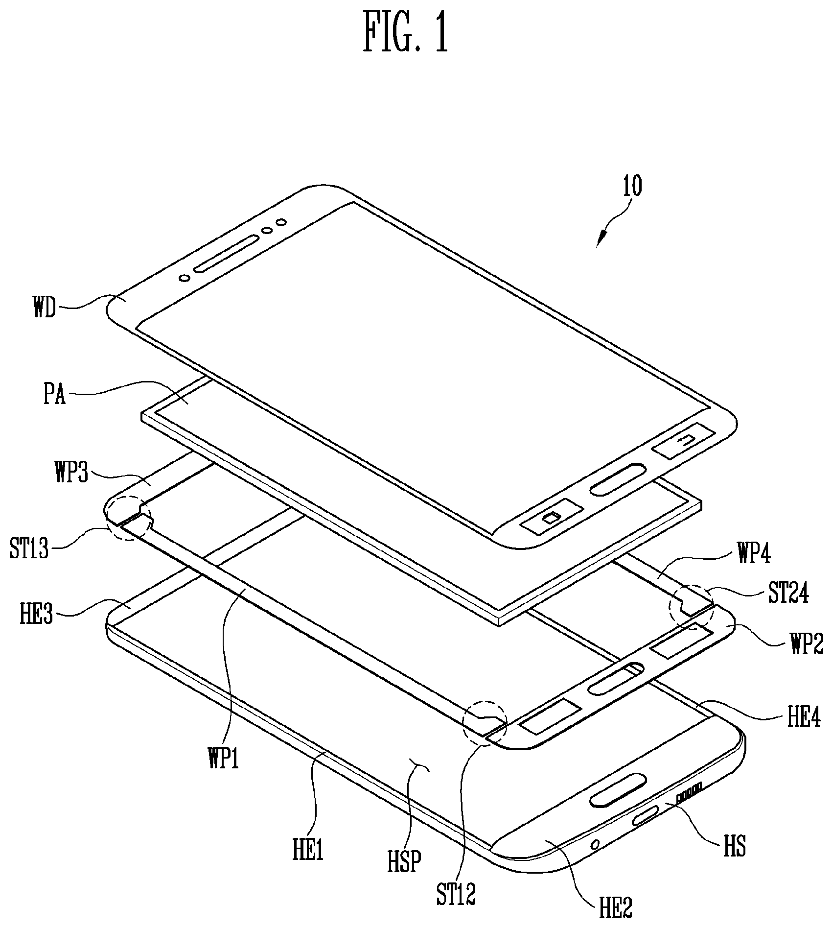 Patent US11815949 — Display device — Figure 1