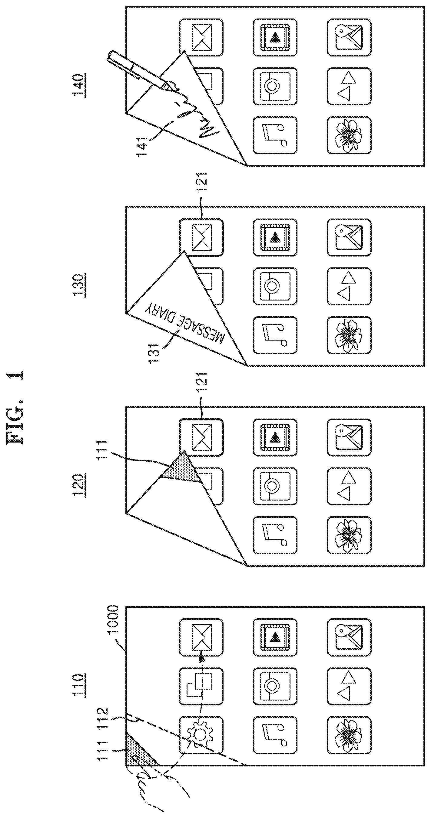 Patent US11815954 — Method and electronic device for performing operation on basis of bending — Figure 1