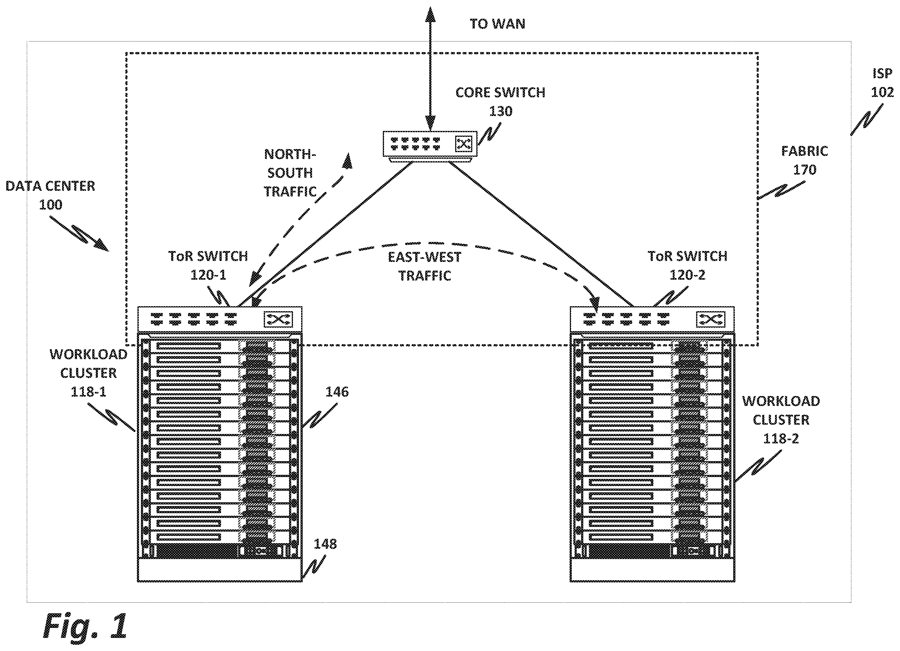 Patent US11818008 — Interworking of legacy appliances in virtualized networks — Figure 1
