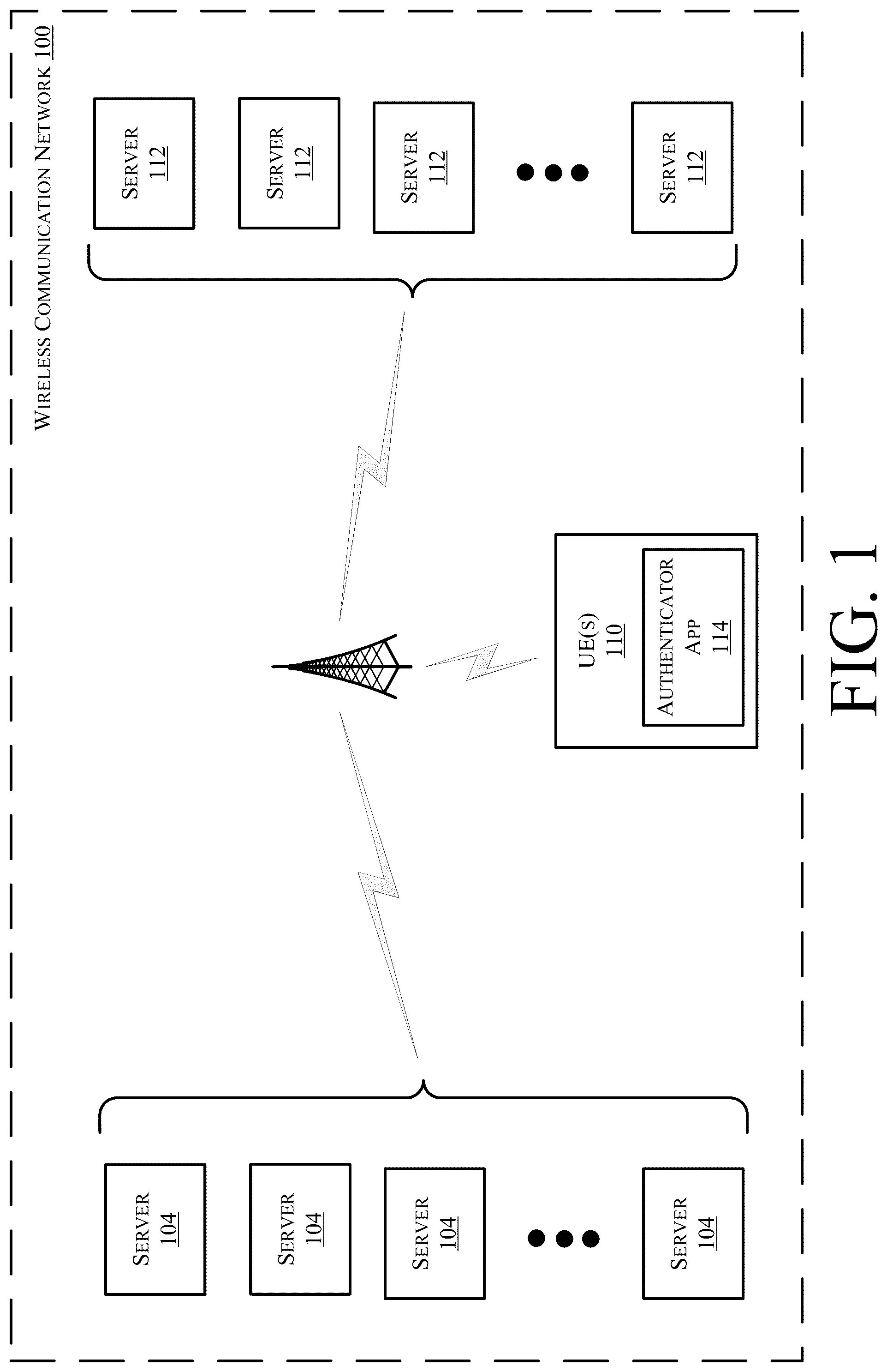 Patent US11818143 — Authenticator application for wireless communication devices and networks — Figure 1