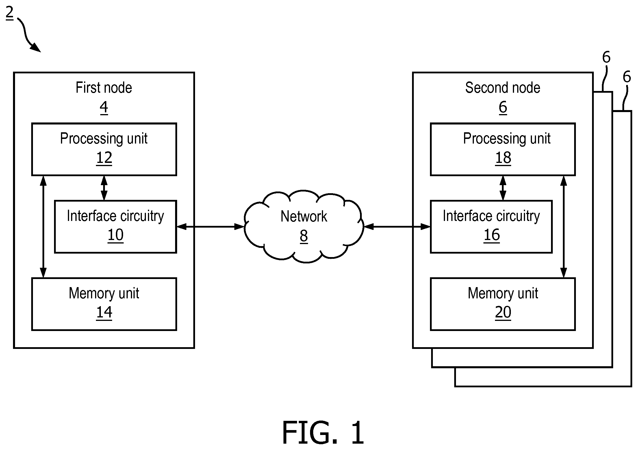 Patent US11818249 — Nodes and methods of operating the same — Figure 1