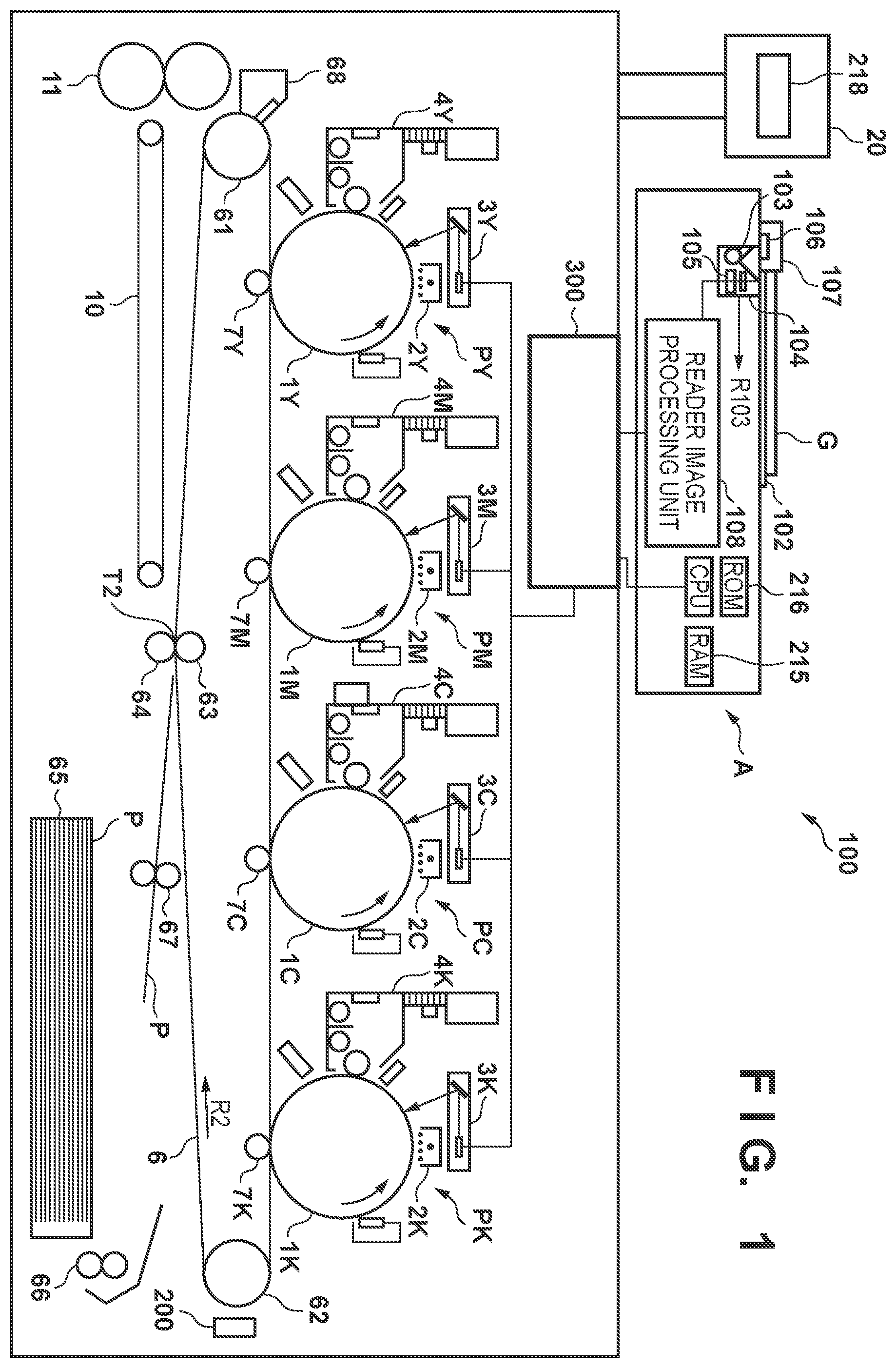 Patent US11818304 Figure 1 – Image forming apparatus determining information related to a density of an image to be formed based on a determination condition
